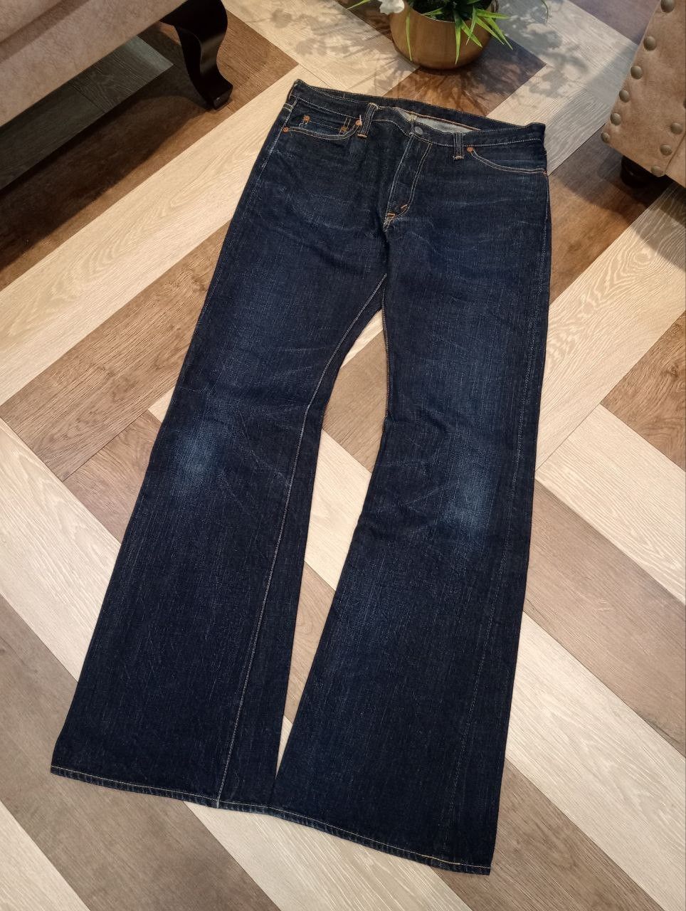 The Flat Head THE FLAT HEAD JAPAN BLUE DENIM FLARED PANTS Size US 36 / EU 52 - 2 Thumbnail