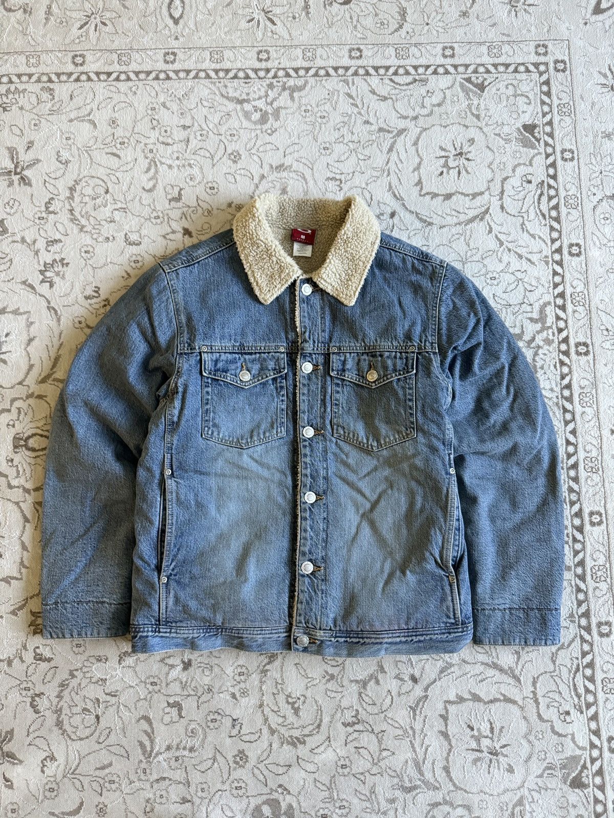 Oakley Vintage 90s Oakley Denim Sherpa Jacket Streetwear Size US M / EU 48-50 / 2 - 1 Thumbnail
