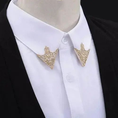 Cowboy Equipment Vintage Silver Triangle Collar Pin Brooch Size ONE SIZE - 4 Thumbnail