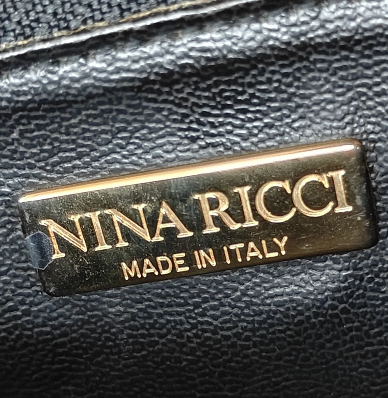 Nina Ricci 💥LAST CALL💥 Vintage Nina Ricci Black Leather Handbag Size ONE SIZE - 11 Thumbnail