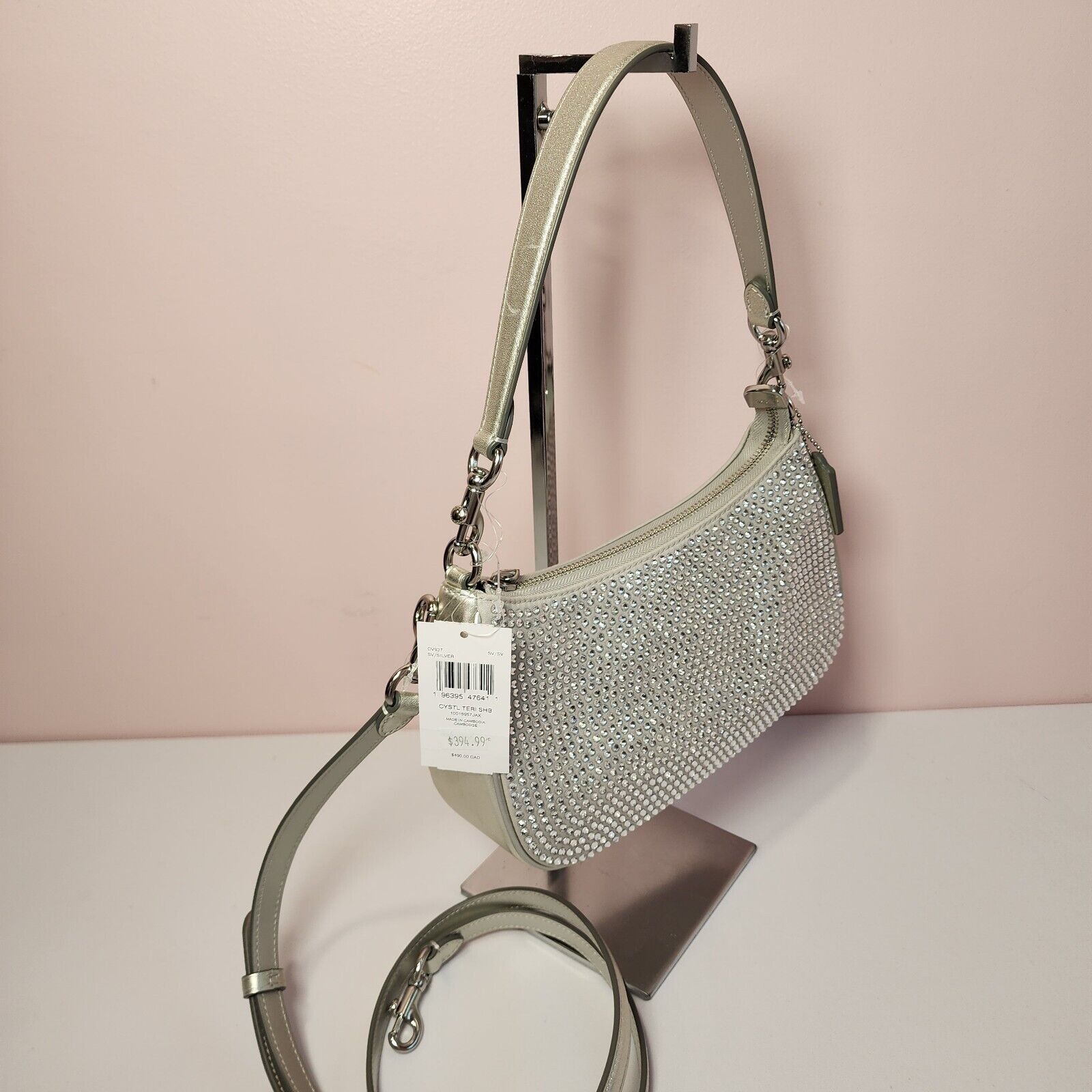 Coach NWT COACH CV937 TERI SHOULDER BAG Crystal Silver Size ONE SIZE - 4 Thumbnail