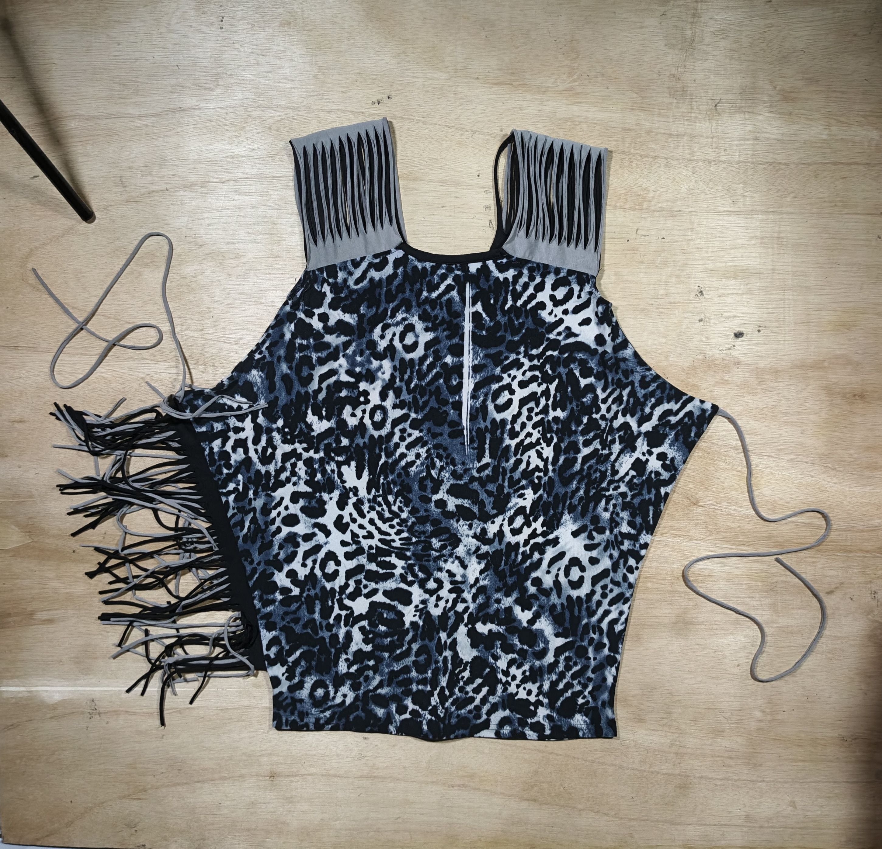 Other Cherie 00's Leopard Print Fringe Tank Top Size L / US 10 / IT 46 - 5 Thumbnail