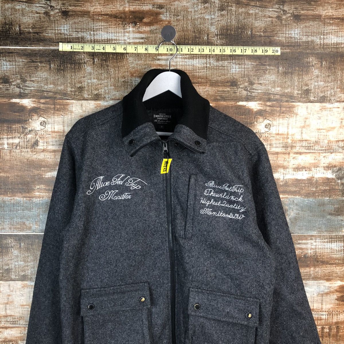 Japanese Brand Monitor Supply punk Black Bombers Jacket #A1767 Size US M / EU 48-50 / 2 - 2 Thumbnail