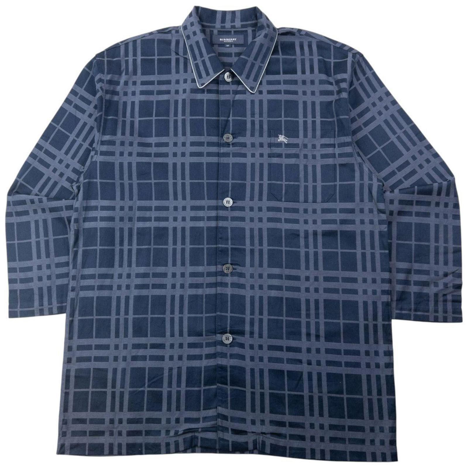 Burberry Vintage 2000s Burberry Nova Check Long Sleeve Pyjama Shirt M Size US M / EU 48-50 / 2 - 1 Thumbnail