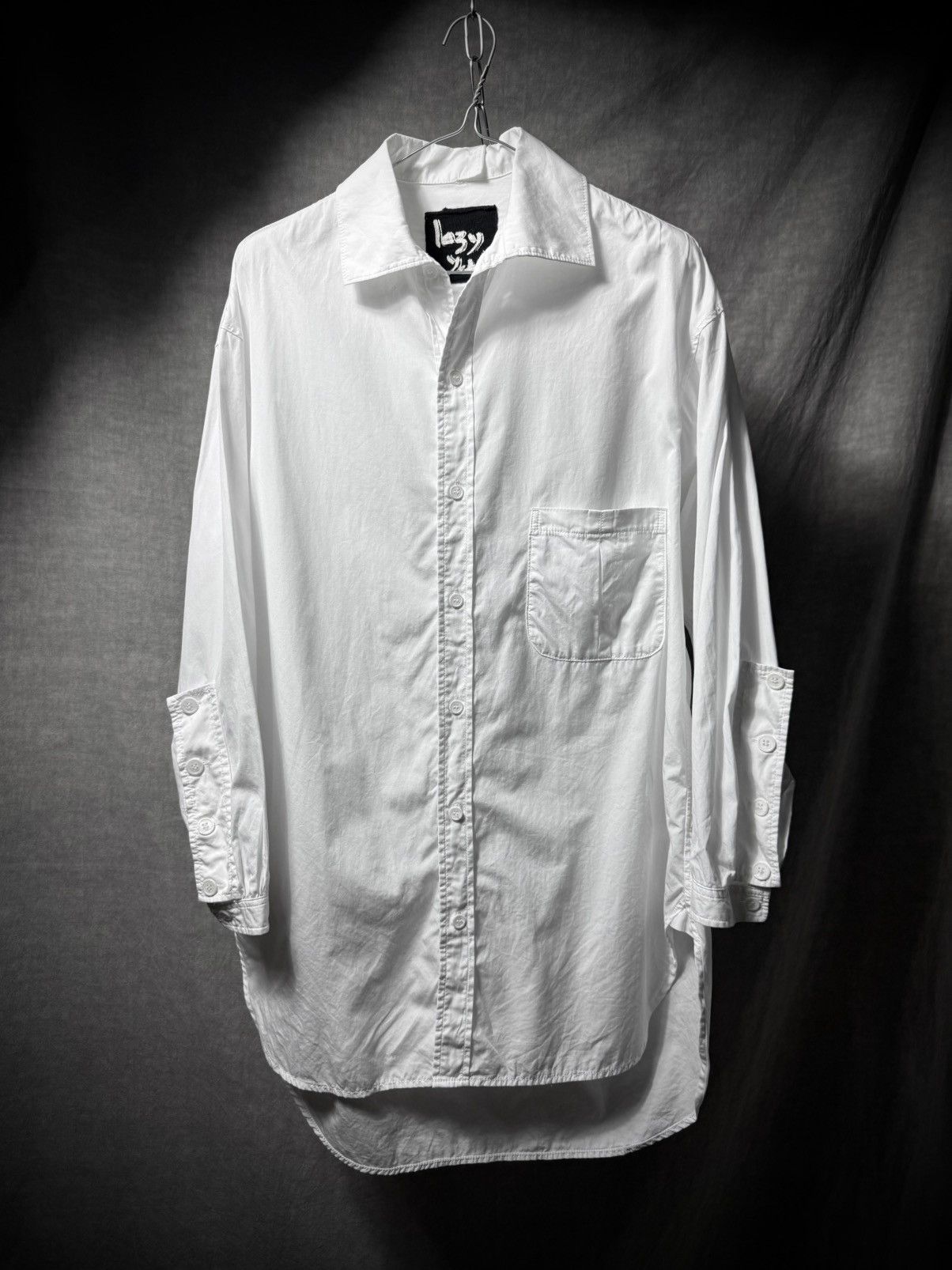 Yohji Yamamoto +NOIR Lazy Yohji Multi-button Sleeve Shirt