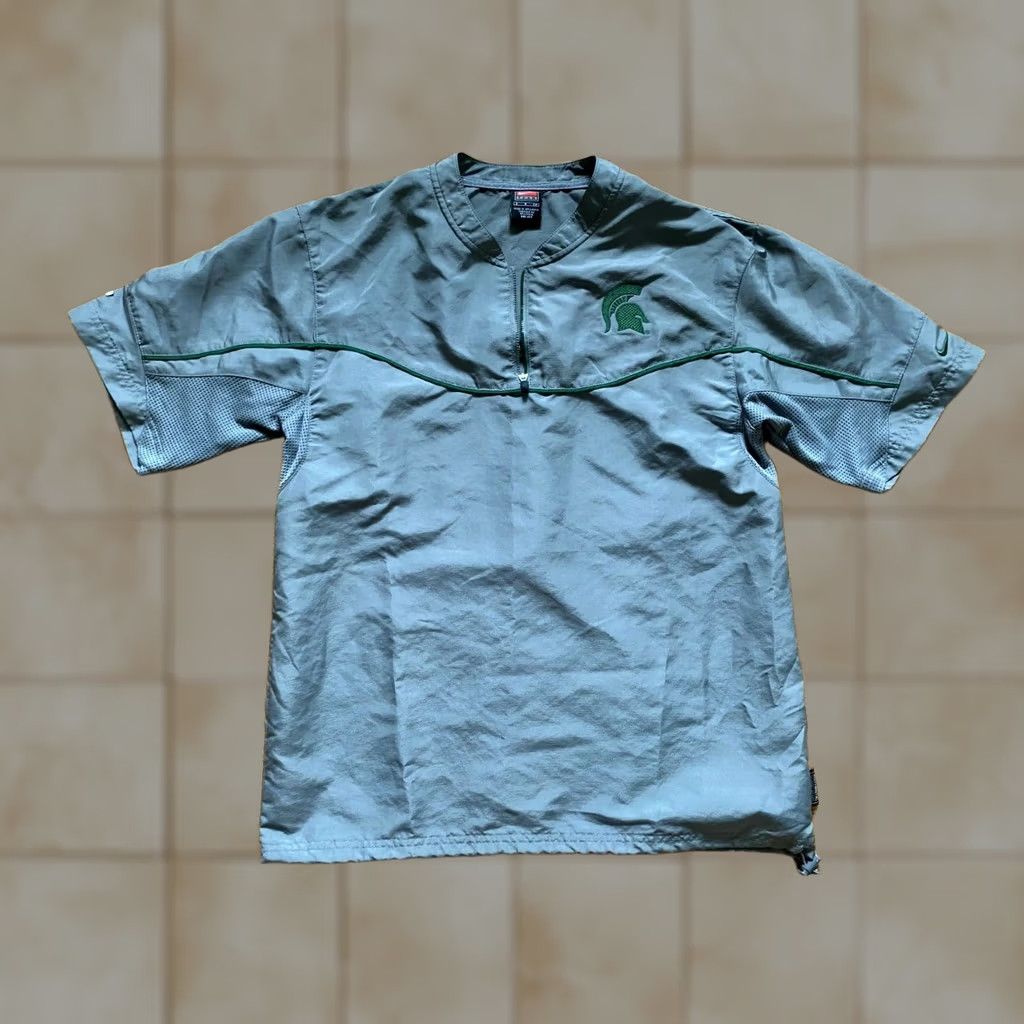 Nike Nike Michigan State Baseball T-Shirt Mens S Batting Practice Top Jacket S/S Gray Short Sleeve Shirt Size US S / EU 44-46 / 1 - 1 Thumbnail