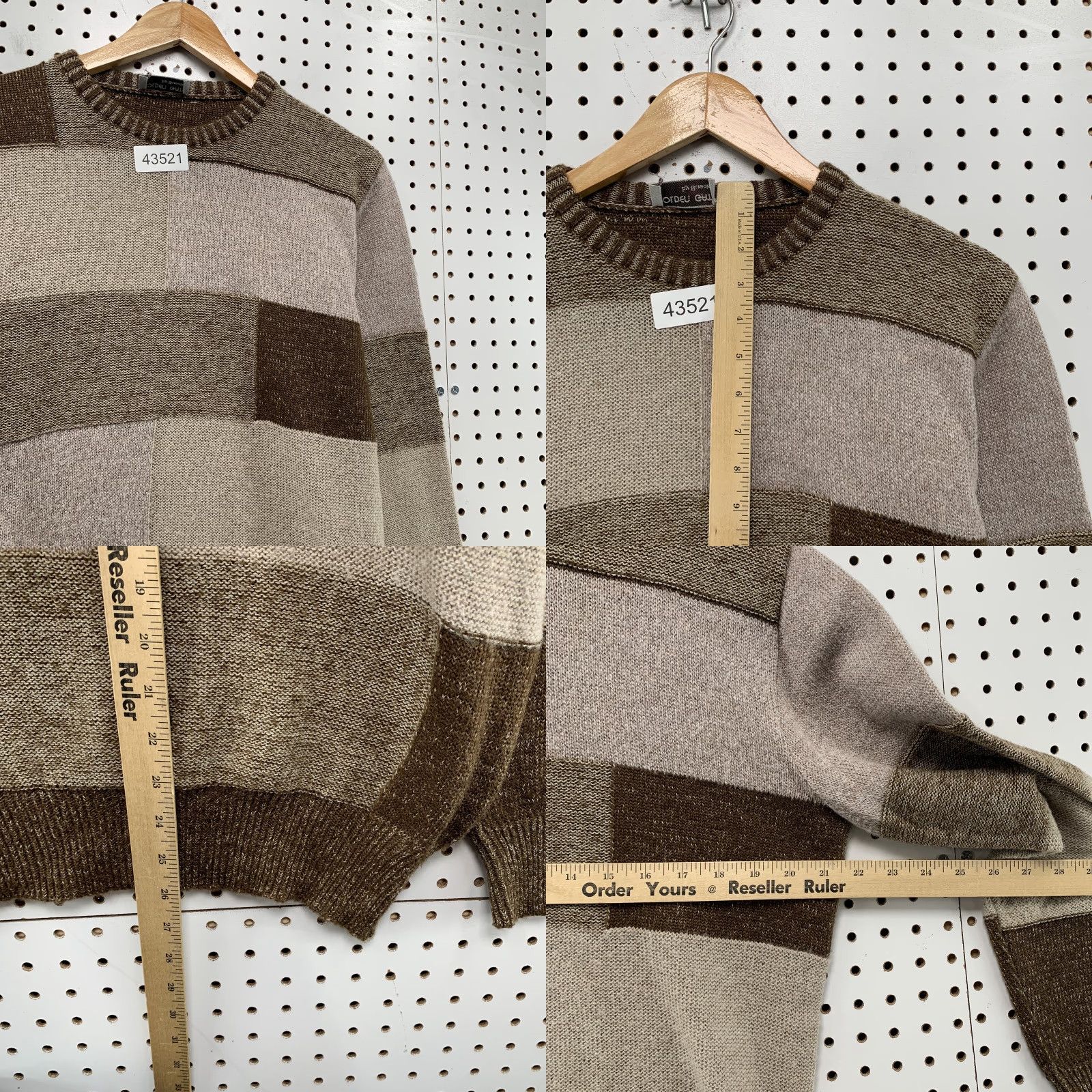 Vintage VTG Golden Gate Knit Sweater Brown Mens Medium Wool Mohair Blend Pullover Crew Neck Vintage Mens Sweater 90s Football Yearly Casual Clothing Size US M / EU 48-50 / 2 - 8 Thumbnail