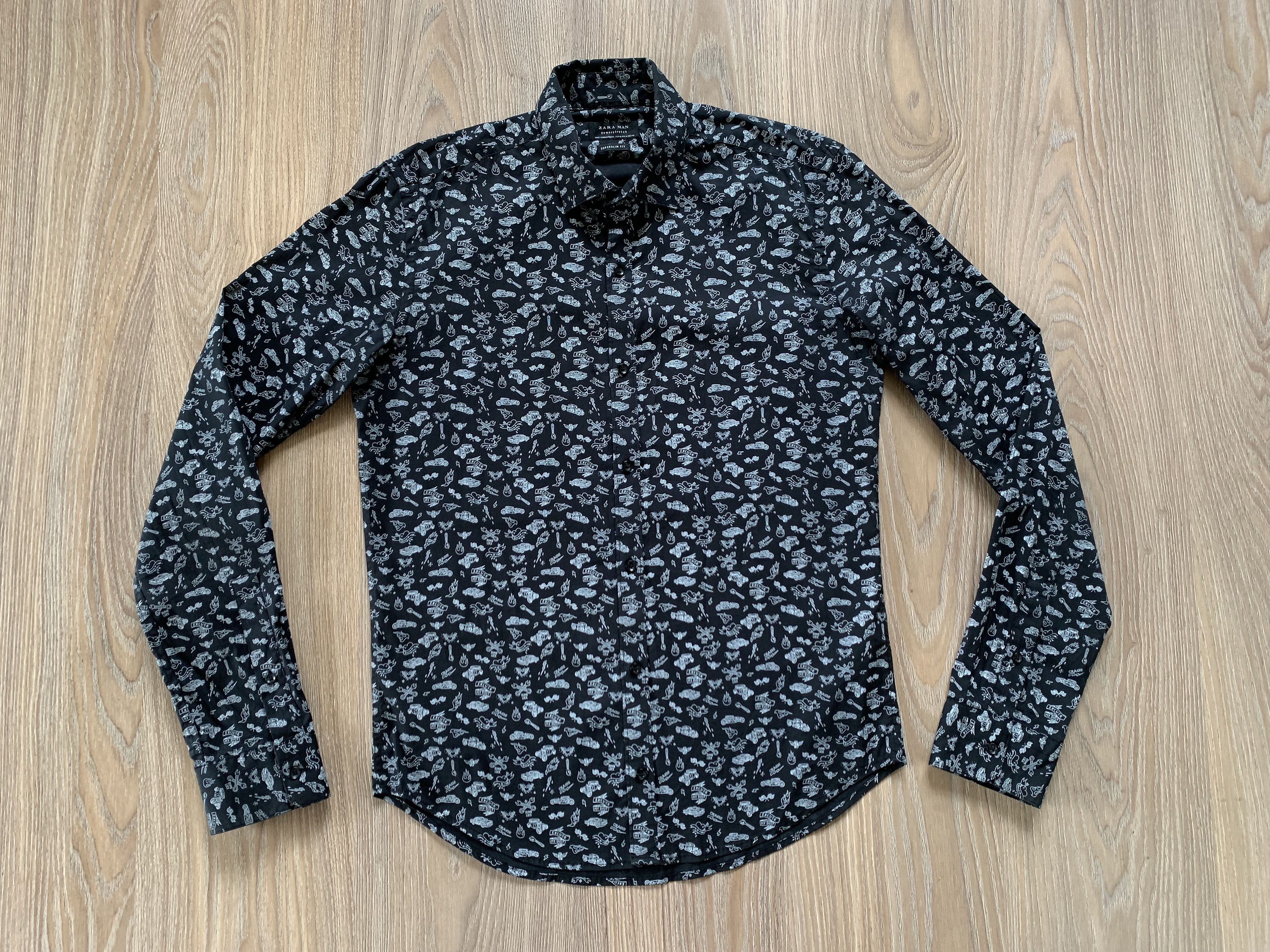 Zara Zara Long Sleeve Printed Shirt Size US M / EU 48-50 / 2 - 2 Thumbnail