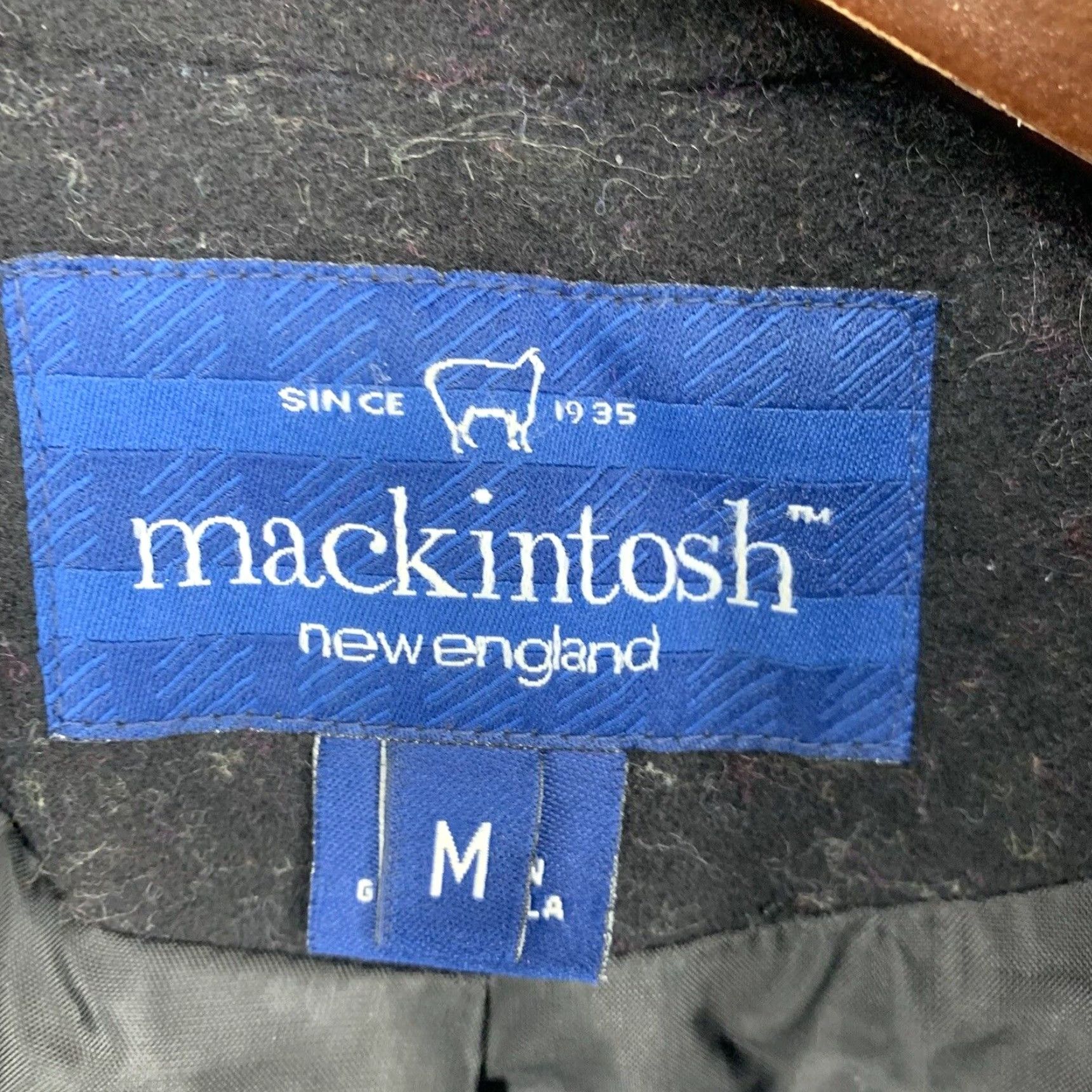 Mackintosh VINTAGE Mackintosh Coat Wool Long Belted Pockets Women M Black 90s Designer Coat Mens Womens Size M / US 6-8 / IT 42-44 - 6 Thumbnail