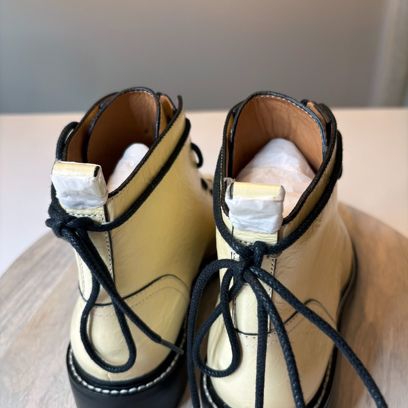 Rag & Bone Rag & Bone Cannon Leather Combat Boots Antique White Size 10 Size US 10 / IT 40 - 8 Thumbnail
