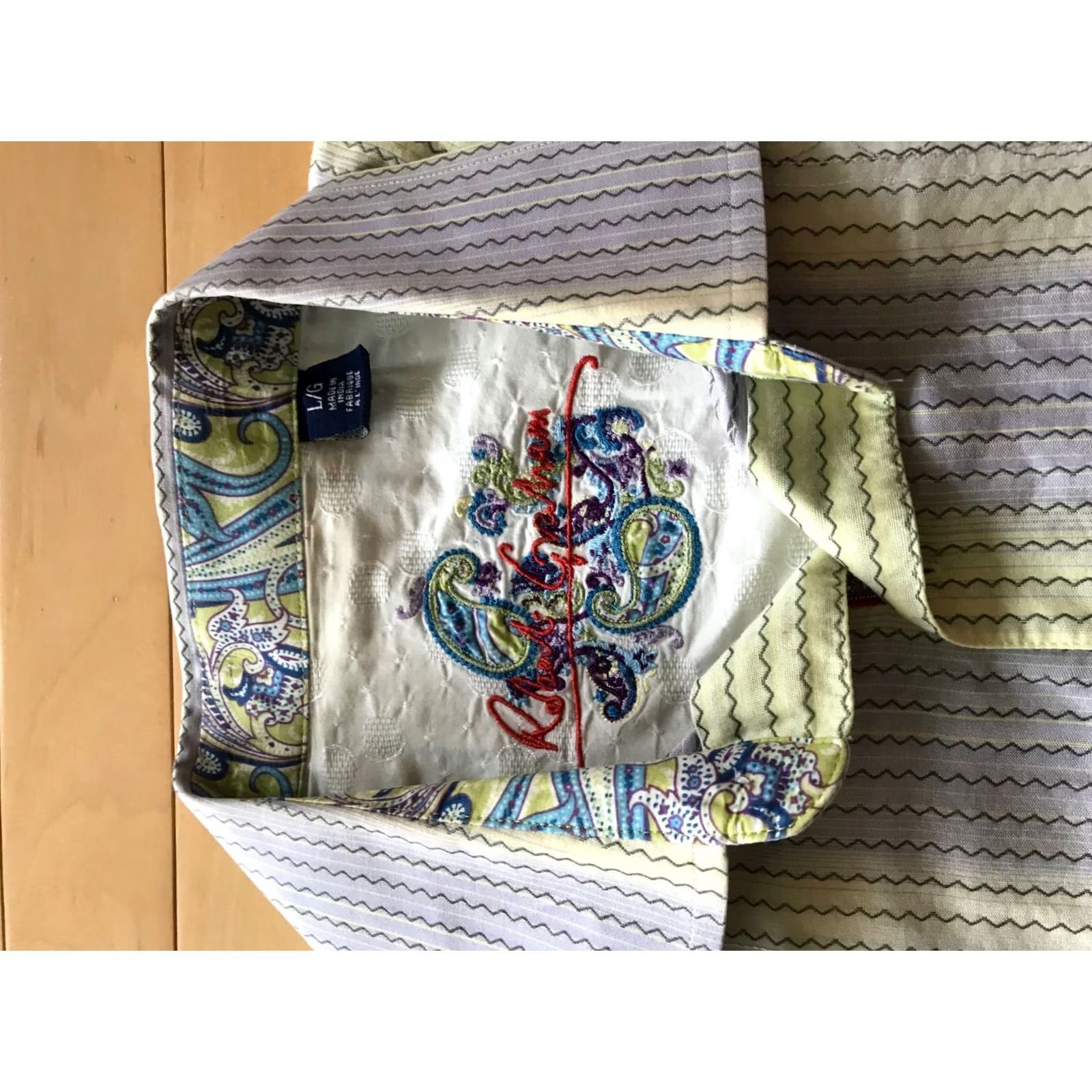 Robert Graham Robert Graham Multicolor Stripe Long Sleeve Shirt Mens Sz L Size US L / EU 52-54 / 3 - 7 Thumbnail