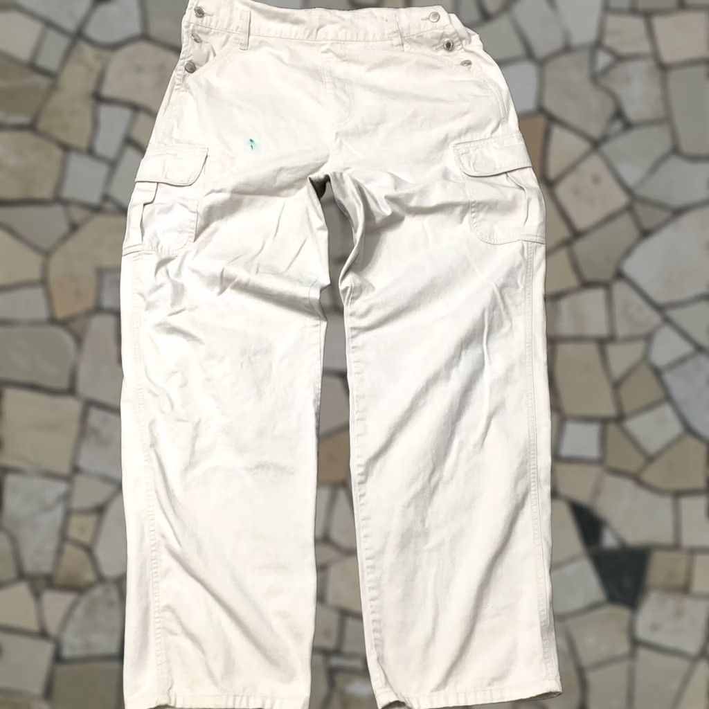Vintage VINTAGE 90s LONDON LONDON Overalls COVERALLS LARGE 10 COTTON BEIGE Streetwear Size 36" / US 14 / IT 50 - 1 Thumbnail