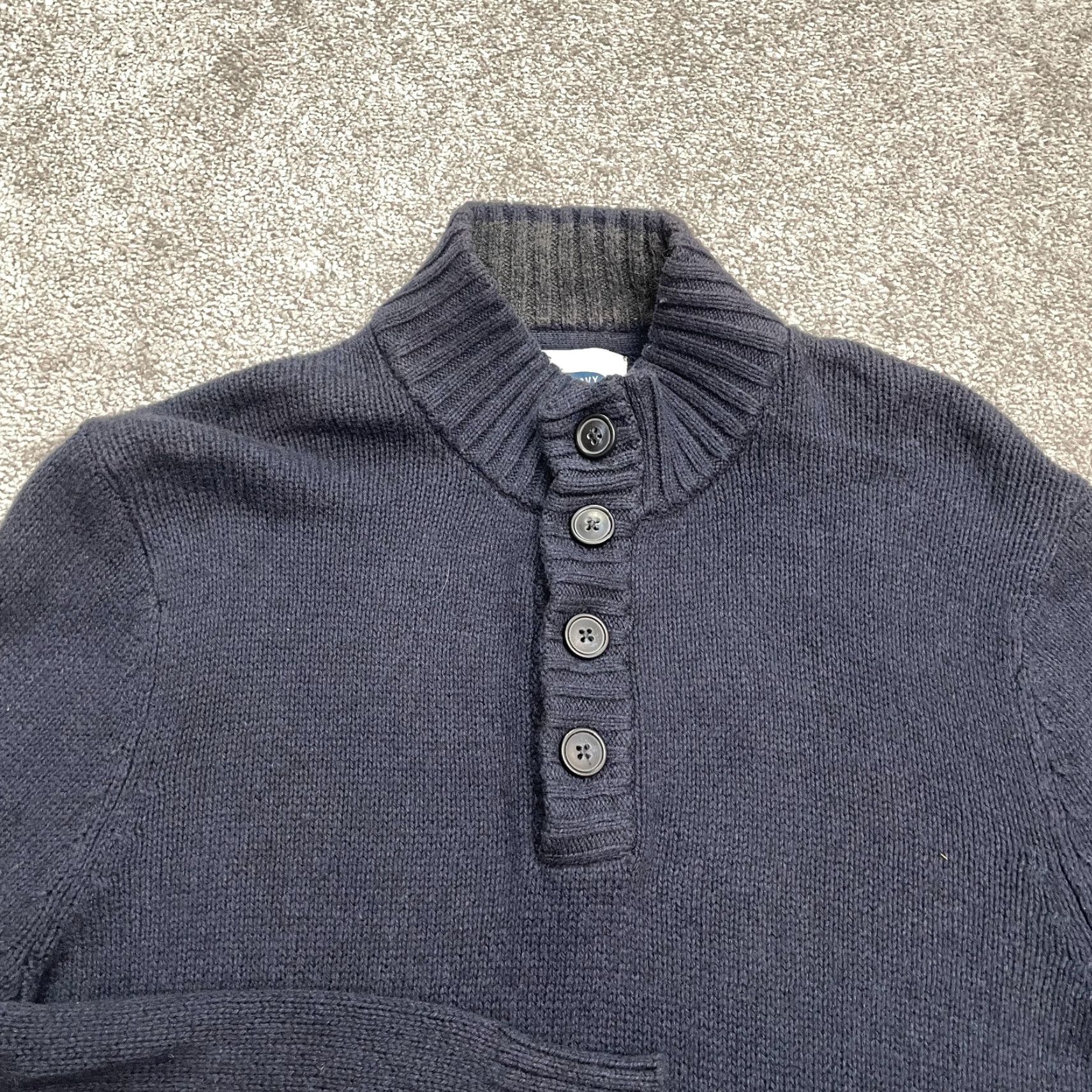 Old Navy Old Navy Sweater Mens Medium Navy 1/4 Zip Mock Neck Knit Pullover Size US M / EU 48-50 / 2 - 3 Thumbnail