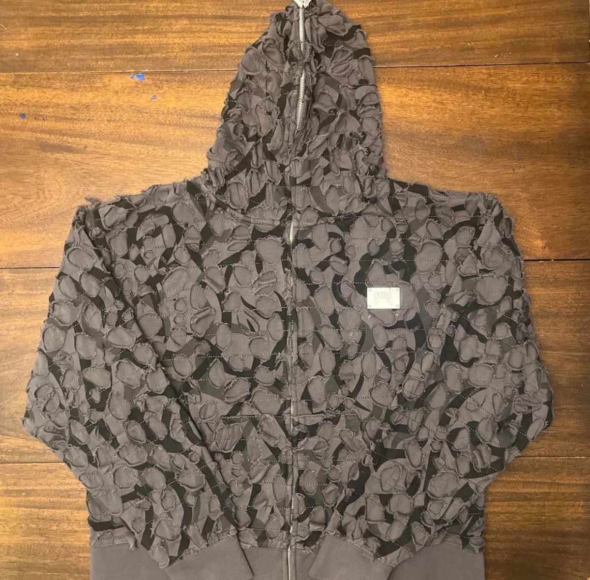 Revenge Revenge Boro R-CAMO Distressed Full Zip Hoodie Size US XL / EU 56 / 4 - 1 Thumbnail