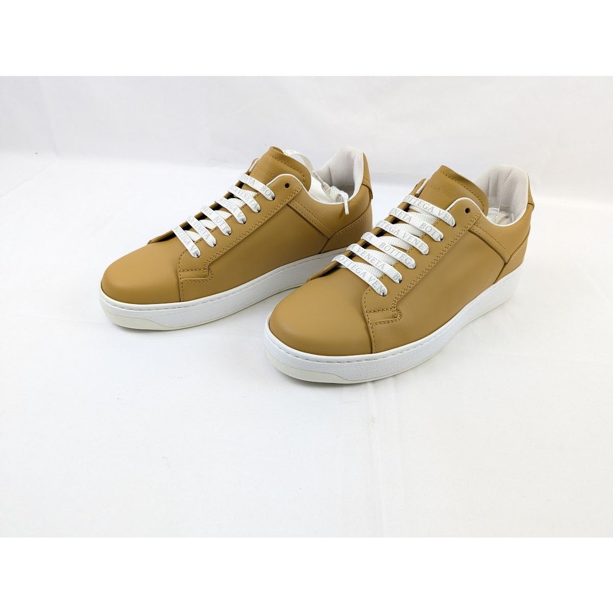 Bottega Veneta o1rshd1 Bolt Calf Sneaker Pelle S.GOMM in Butterscotch Size US 7 / EU 40 - 18 Thumbnail
