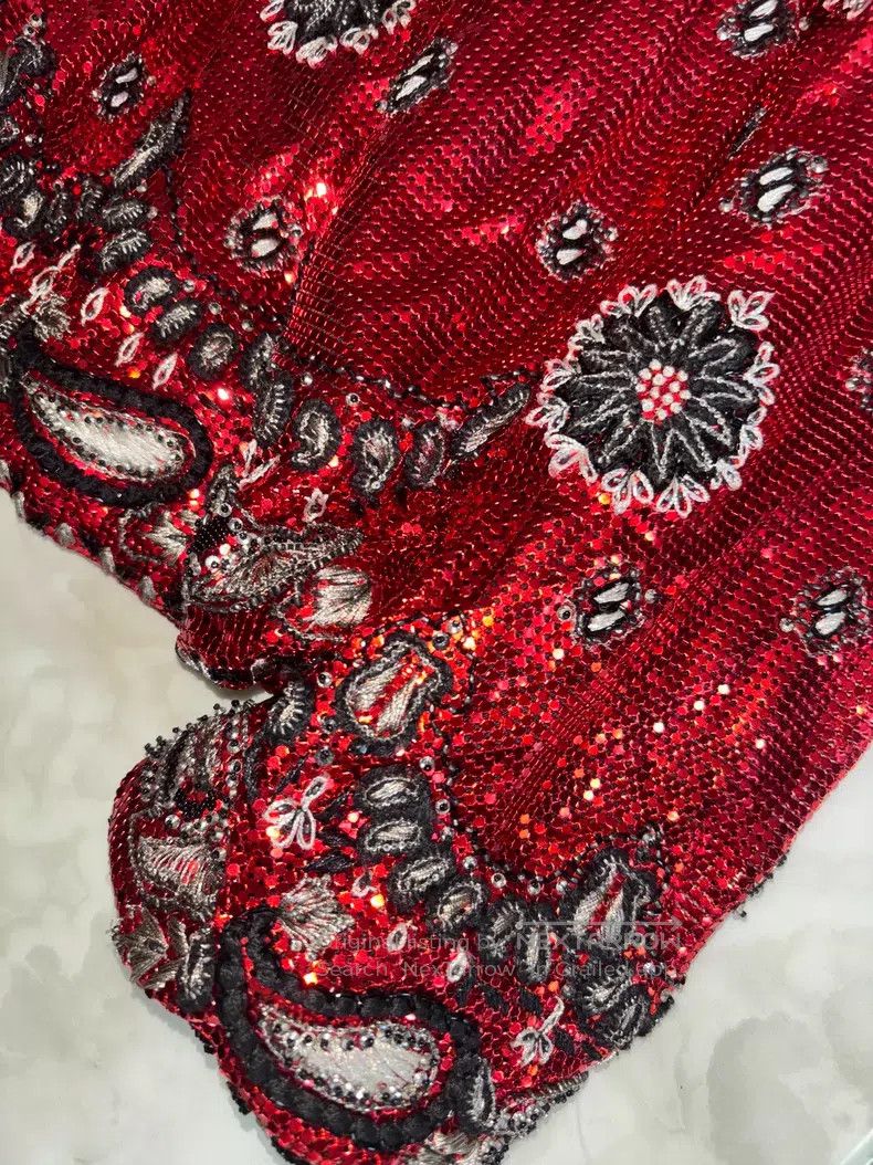 Saint Laurent Paris Saint Laurent Paris Crimson Metal Chainmail i Size US M / EU 48-50 / 2 - 3 Thumbnail