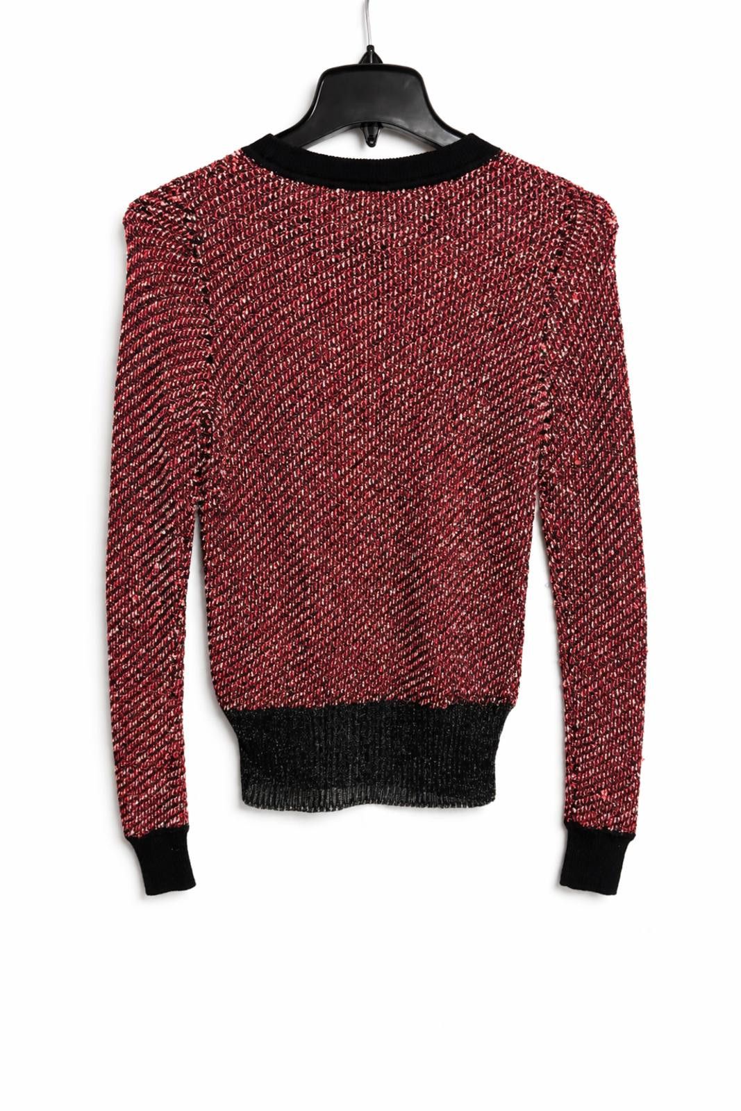 Alexander Wang Alexander Wang Metallic Knit Sweater – Red & Black Size S / US 4 / IT 40 - 3 Thumbnail