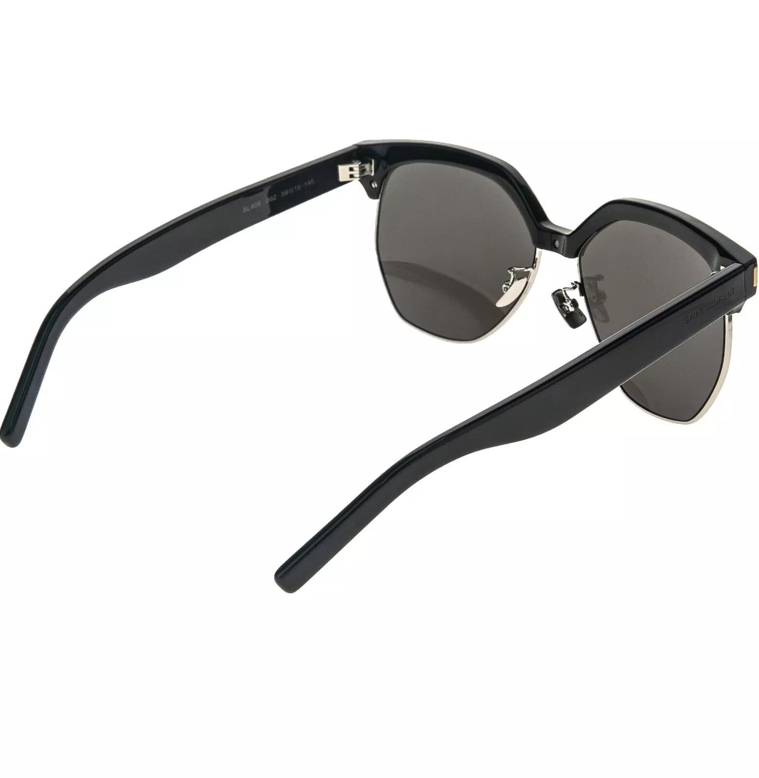 Yves Saint Laurent SAINT LAURENT 408 SL408 Black Silver Runway Sunglasses 002 Size ONE SIZE - 7 Thumbnail