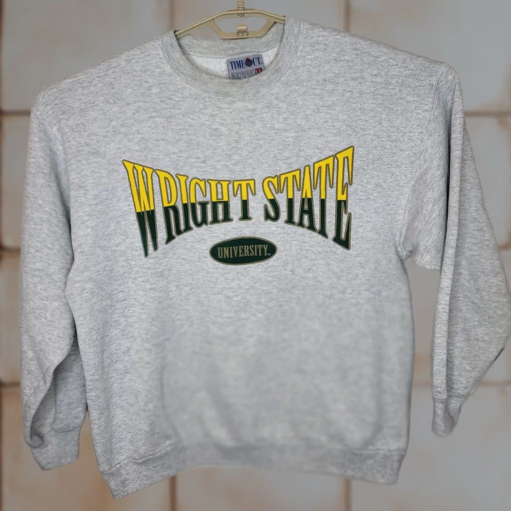 Vintage VTG Wright State University Sweatshirt Mens XL Gray Fleece USA Size US XL / EU 56 / 4 - 1 Thumbnail