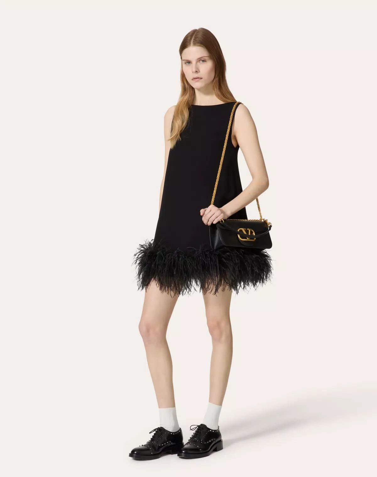 Valentino o1s1wg110426 Structured Couture Short Dress in Nero Size S / US 4 / IT 40 - 2 Thumbnail