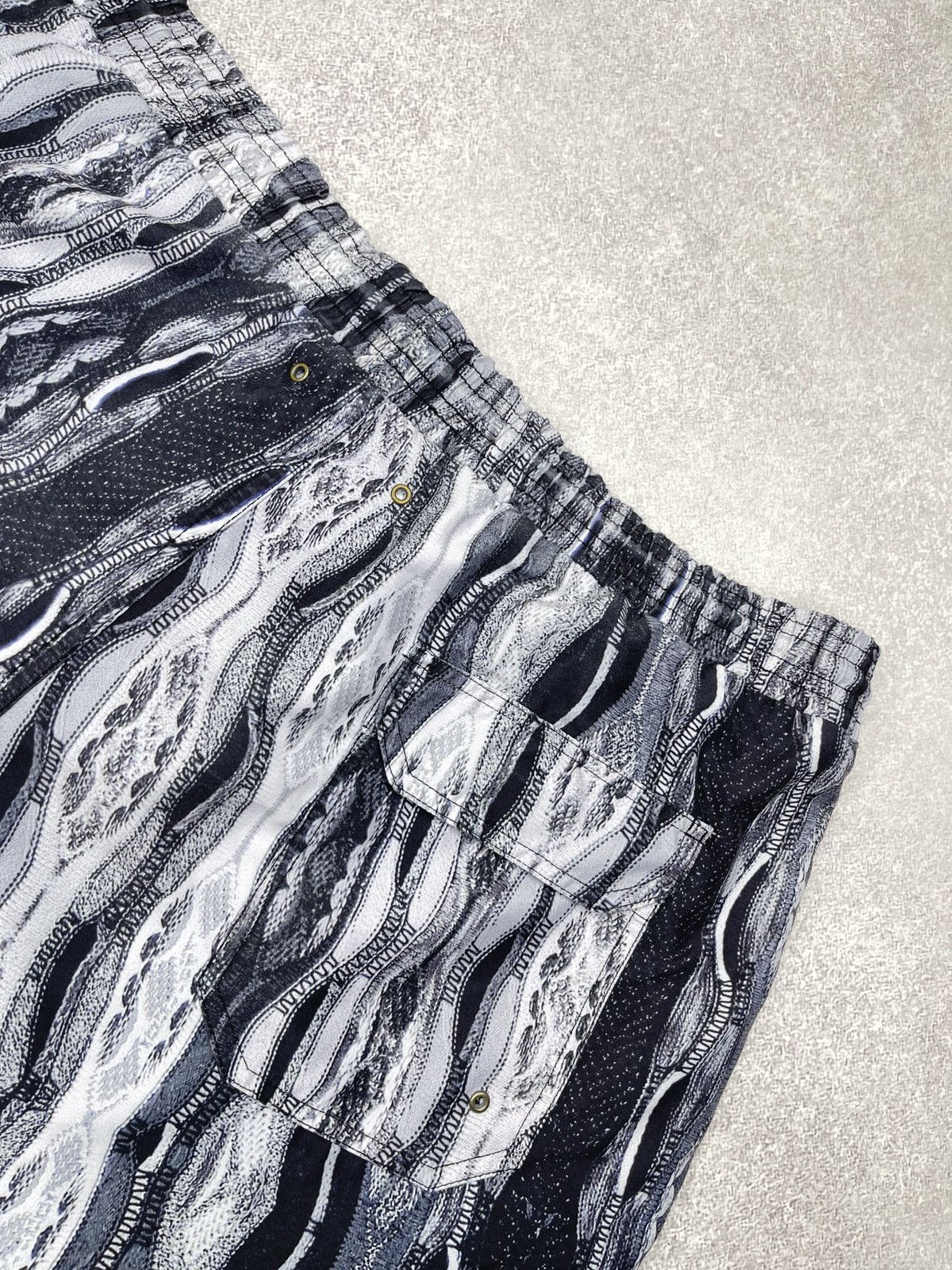 Carlo Colucci CARLO COLUCCI COOGI Style Pattern Swim Shorts Black/Gray Size US 36 / EU 52 - 10 Thumbnail
