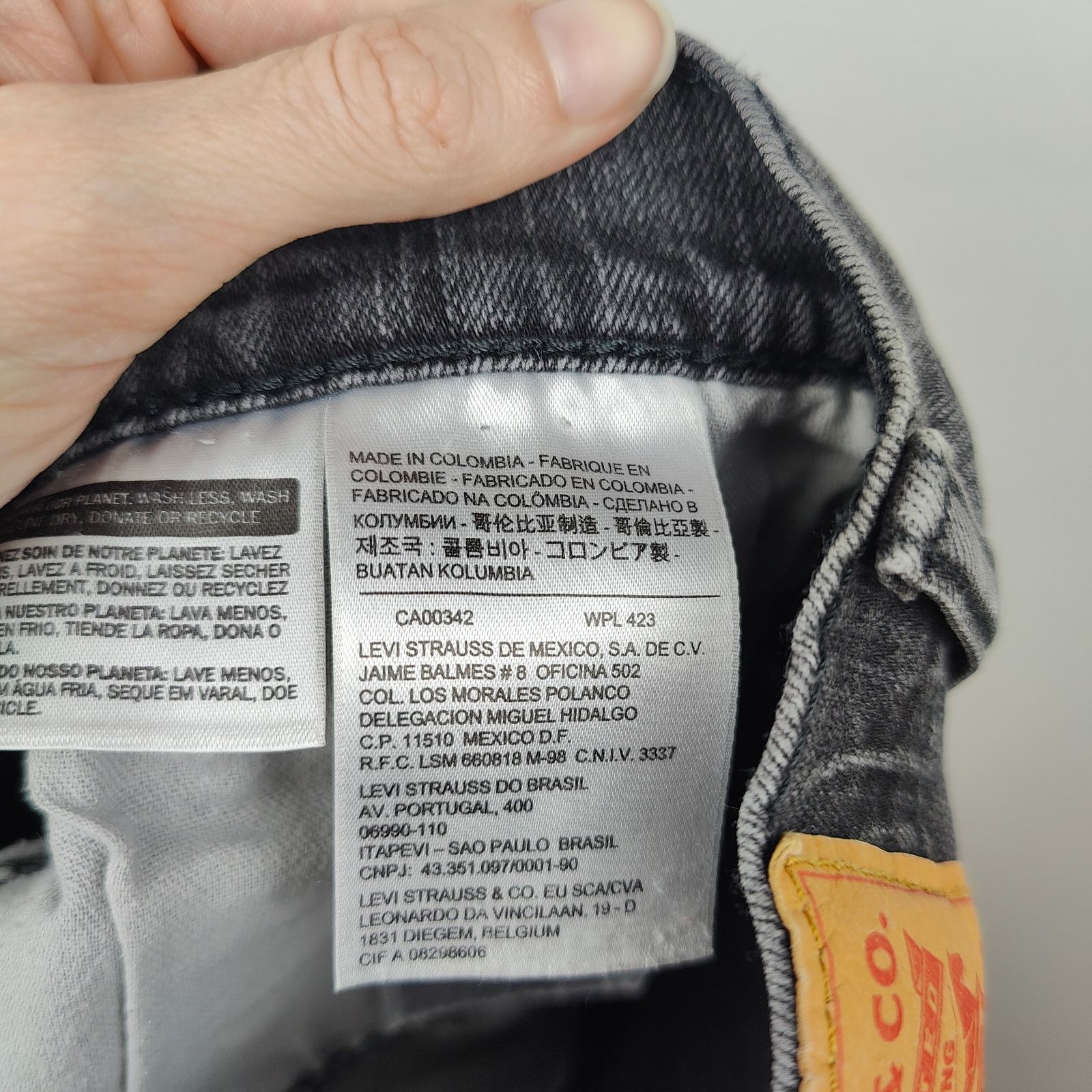 Levi's Levis 514 Straight Fit Jeans Mens 36 Black Charcoal Wash Size US 36 / EU 52 - 6 Thumbnail