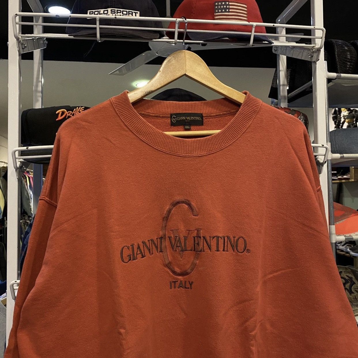 Gianni Valentino Vintage 90s Designer Gianni Valentino Embroided Sweatshirt Size US XXL / EU 58 / 5 - 3 Thumbnail