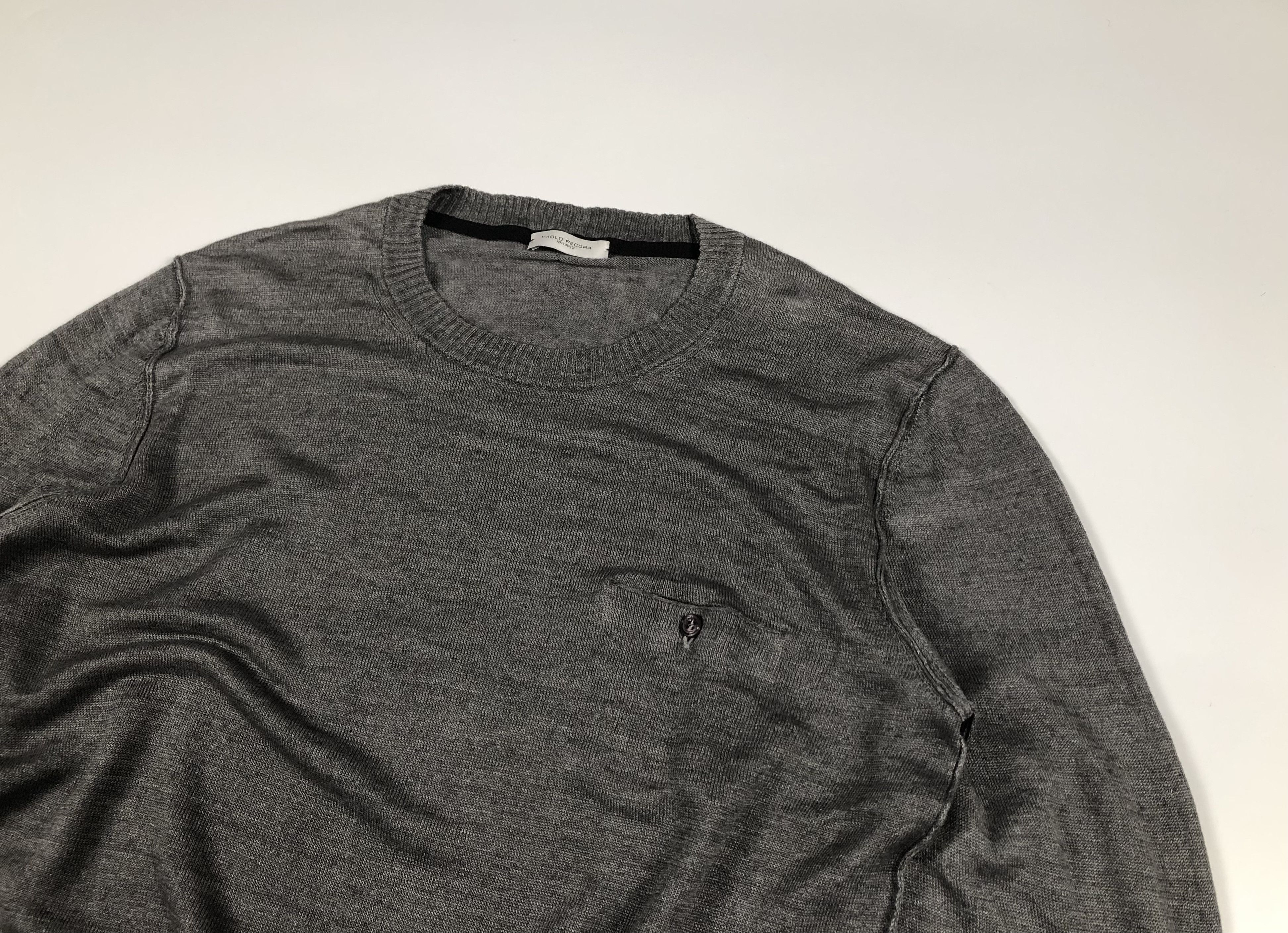 Paolo Pecora Paolo Pecora Milano Linen Crewneck Jumper Size US M / EU 48-50 / 2 - 2 Thumbnail