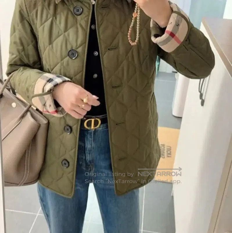 Burberry Burberry Green Cotton Women's Jacket. Size S / US 4 / IT 40 - 8 Thumbnail