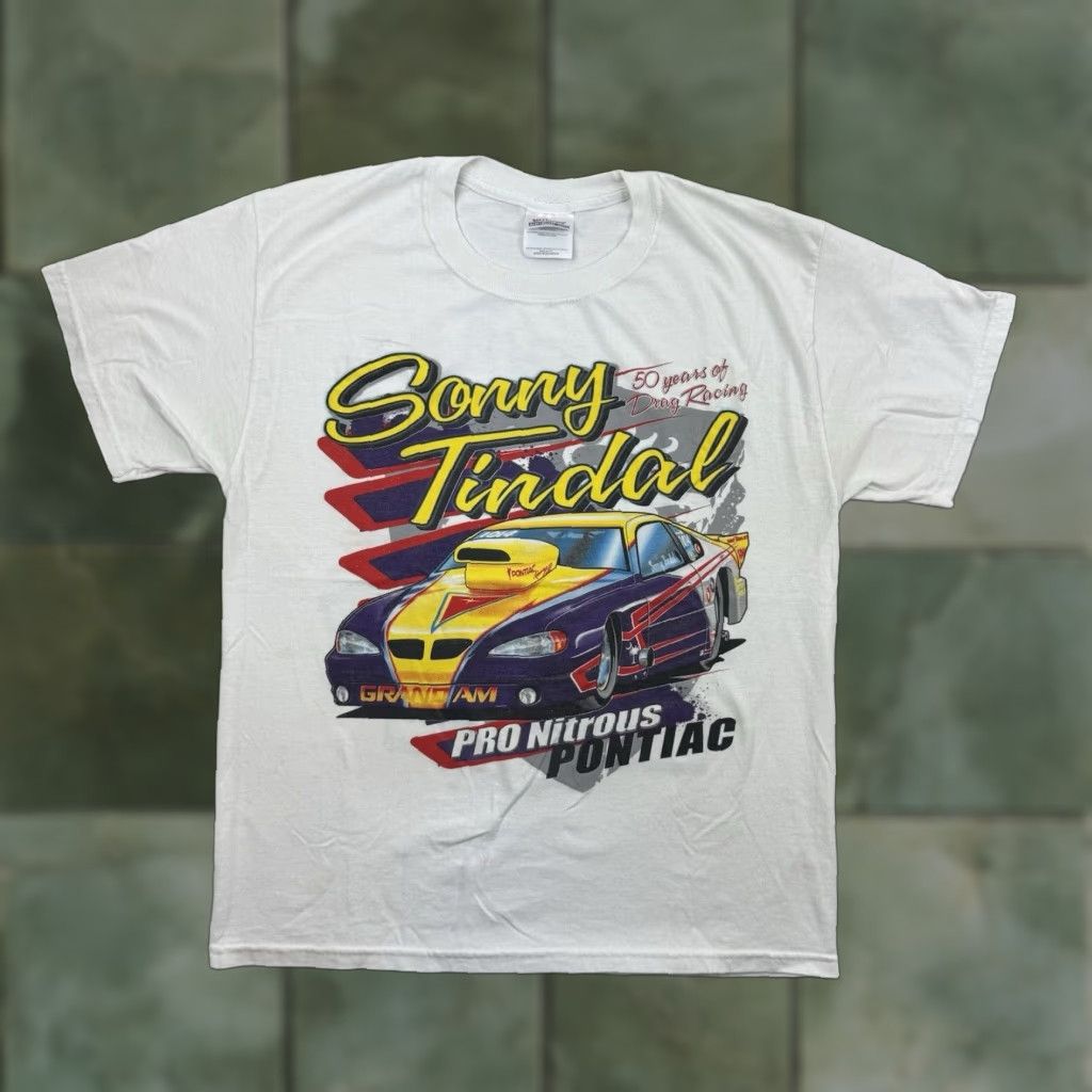 Hanes VINTAGE Hanes Drag Racing T-Shirt Adult Medium White Graphic Y2K Classic Mens Size US M / EU 48-50 / 2 - 1 Thumbnail