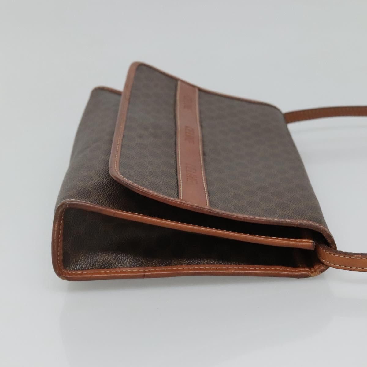 Celine CELINE Macadam Canvas Shoulder Bag Pvc Leather Brown Gold Size ONE SIZE - 4 Thumbnail