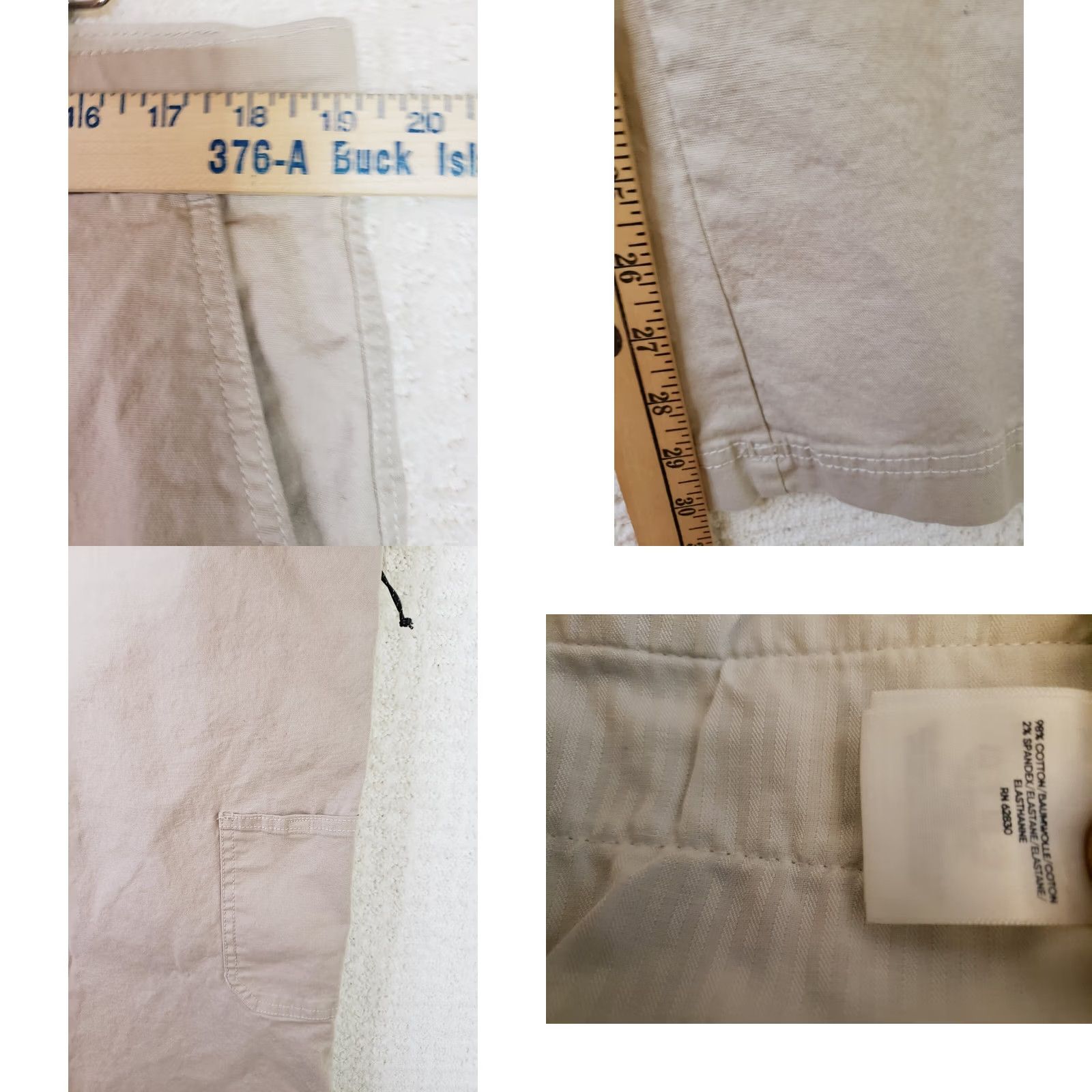Vintage Columbia Men's Straight Pants 38X30 Beige Regular Fit 5-Pocket Zipper Side Pocket Machine Washable Logo Size US 38 / EU 54 - 10 Thumbnail