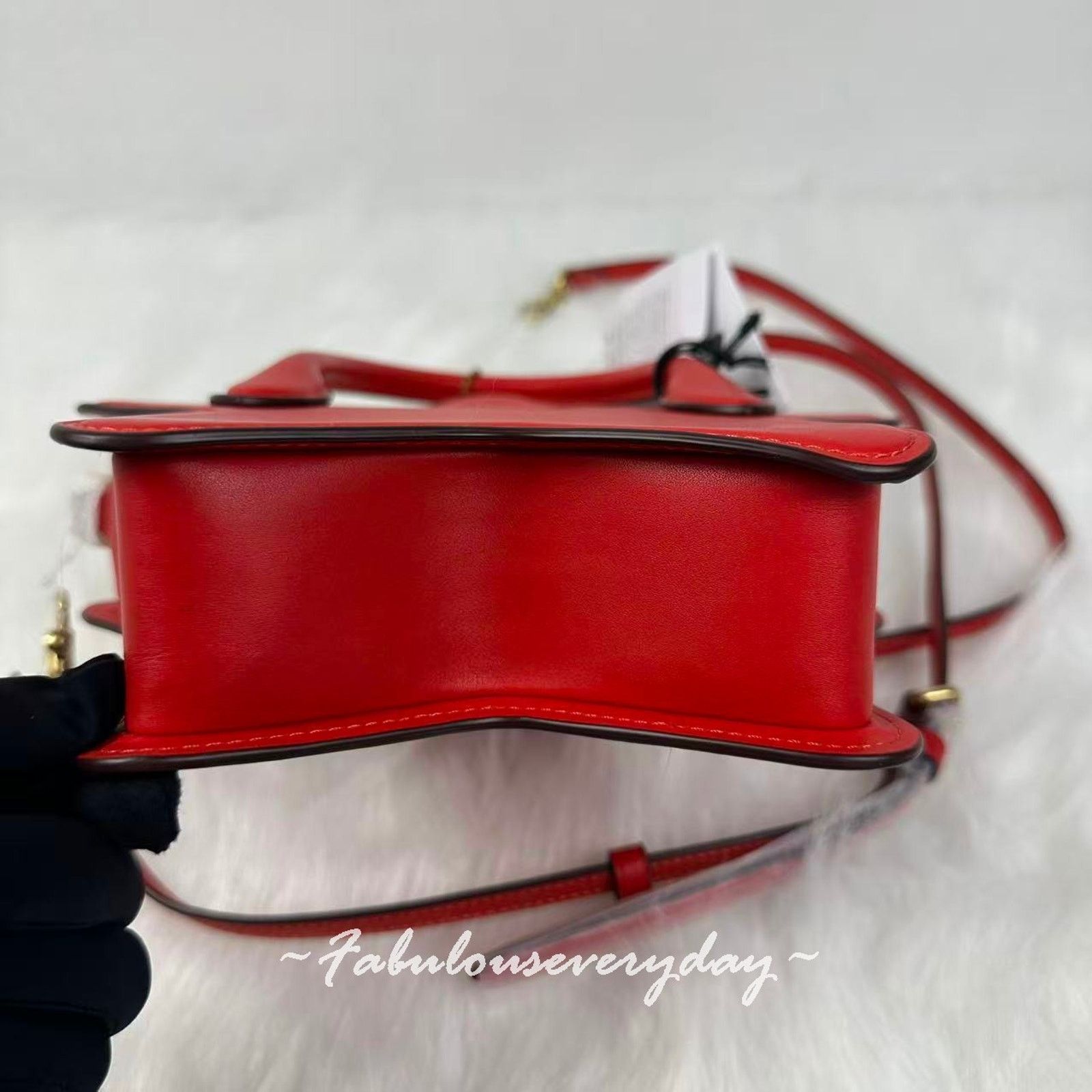 Coach Coach Star Bag Crossbody In Regenerative Leather/Gold/ Red Size ONE SIZE - 6 Thumbnail