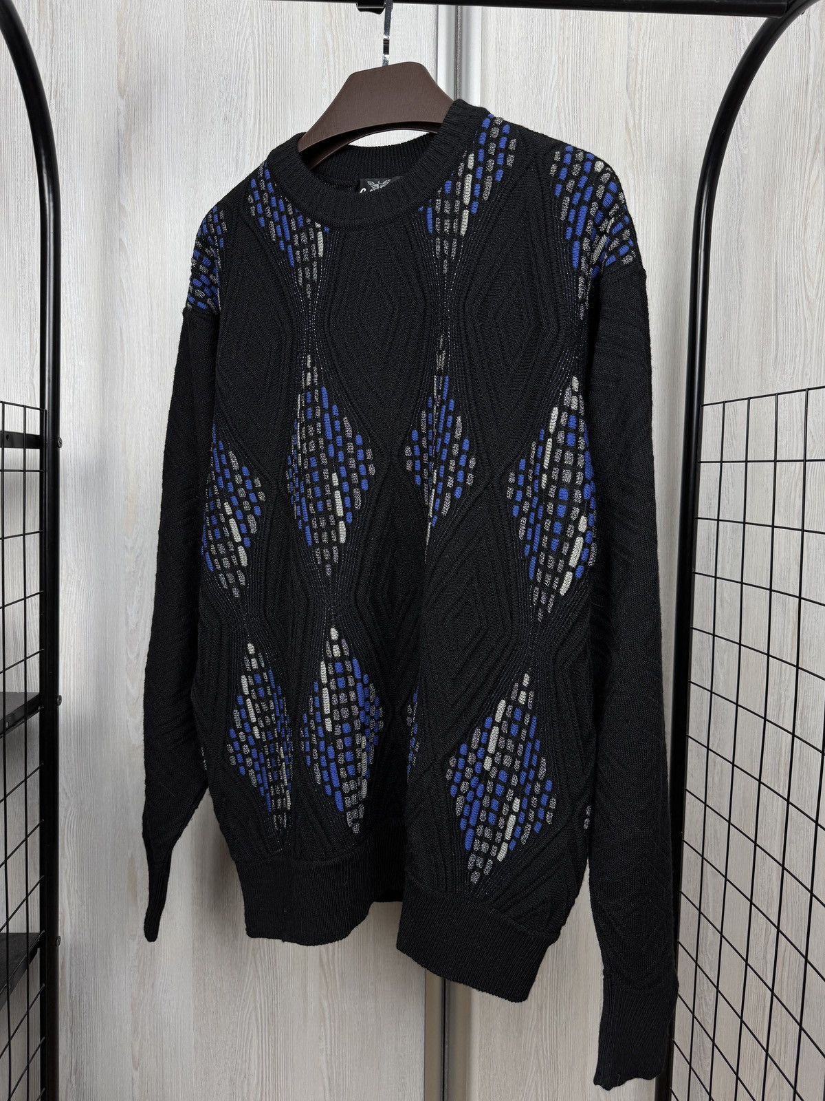 Carlo Colucci Carlo Colucci black cable knitted wool sweater size 54 Size US L / EU 52-54 / 3 - 6 Thumbnail