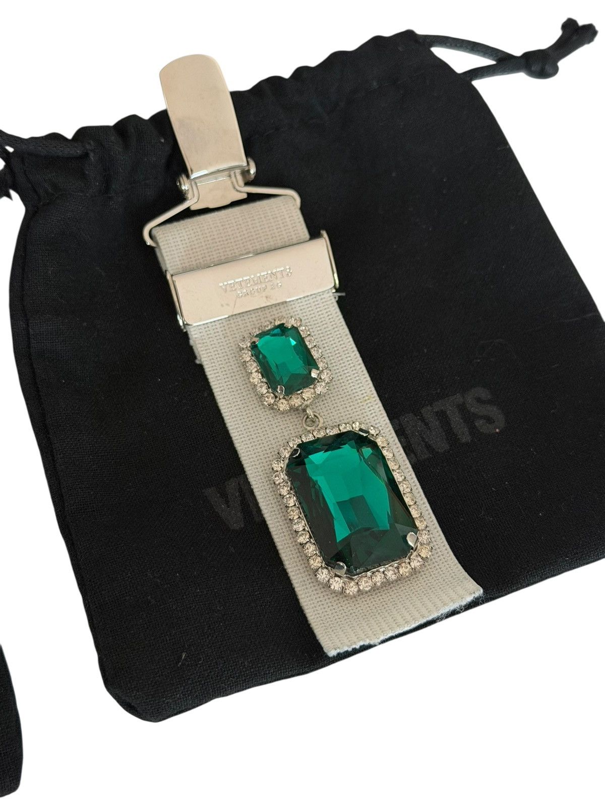 Vetements *RARE* VETEMENTS GVASALIA SUSPENDER EARRINGS BANDAID GEMS Size ONE SIZE - 6 Thumbnail