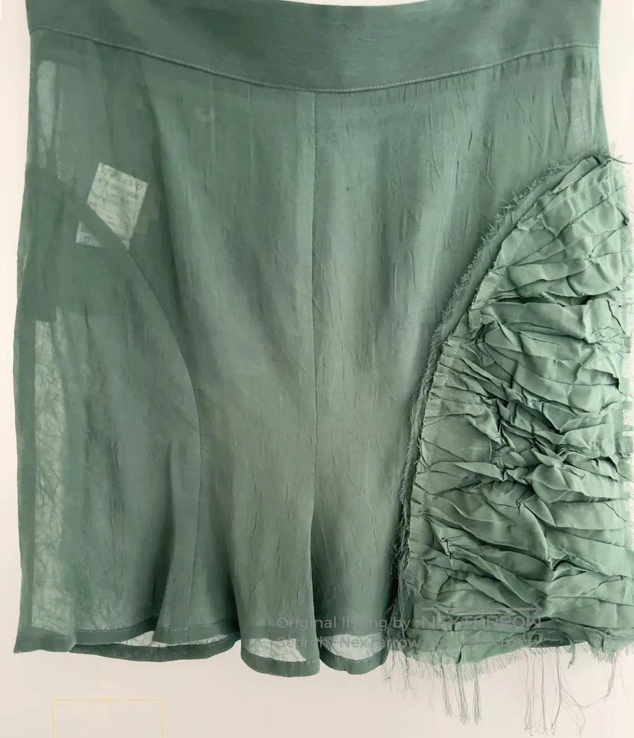 Yohji Yamamoto Yohji Yamamoto Ruffled Green Skirt. Size 24" / US 00 / IT 34 - 5 Thumbnail