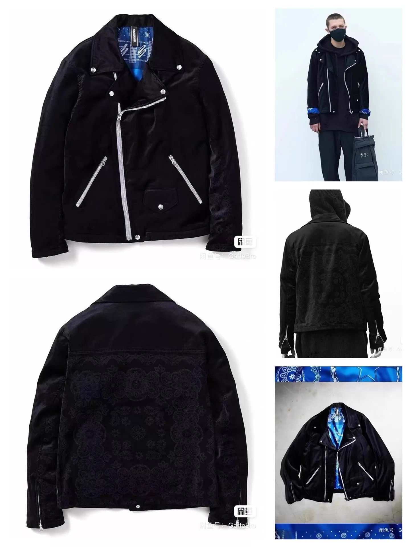 Neighborhood NEIGHBORHOOD CR-JKT 21SS Riders Cashew Velvet Jacket M Size US M / EU 48-50 / 2 - 9 Thumbnail