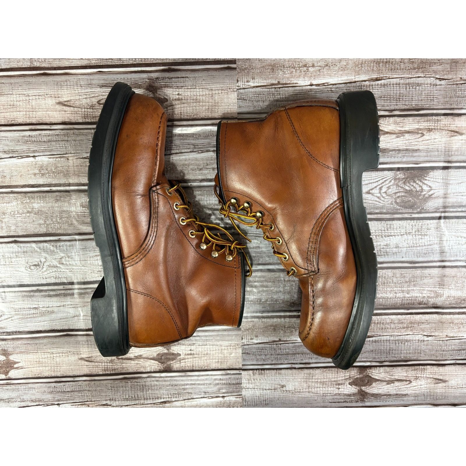 Red Wing Red Wing # 4439 Steel Toe Leather Work Boots size 10 D Made Size US 10 / EU 43 - 5 Thumbnail