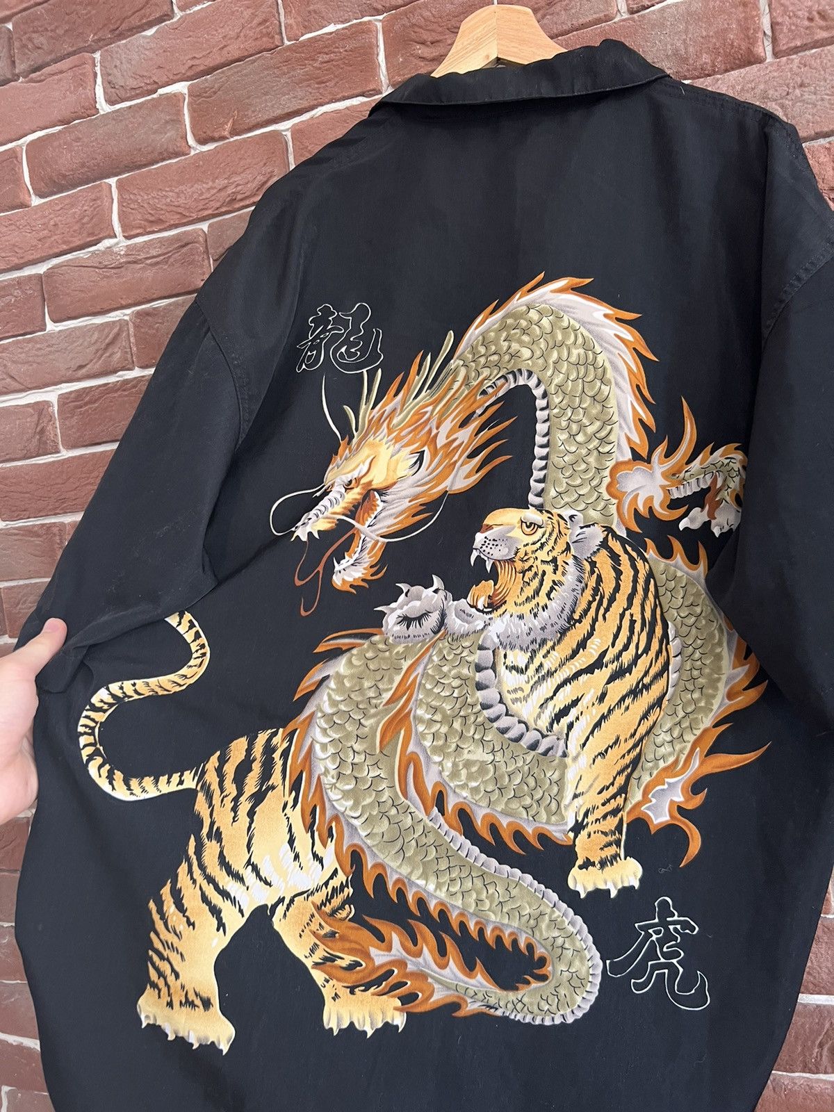 Japanese Brand Vintage Y2k Dragon Drip Button Up Rare Shirt Like Prada Hype Size US XXL / EU 58 / 5 - 3 Thumbnail