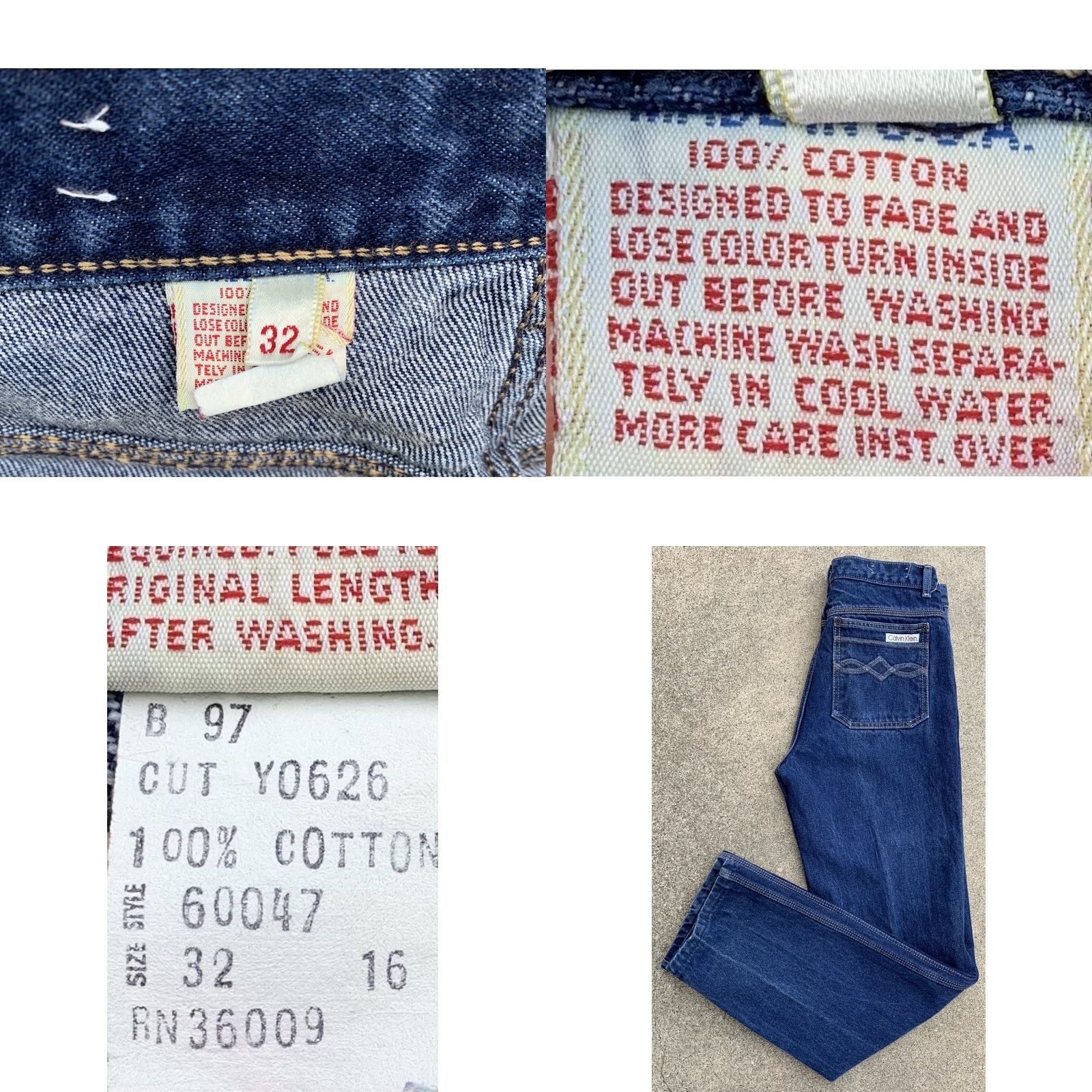 Calvin Klein VINTAGE Calvin Klein Jeans Y0626 32 80s 1980s Denim 5-Pocket 100% Cotton Blue Women XS? Size 24" / US 00 / IT 34 - 8 Thumbnail