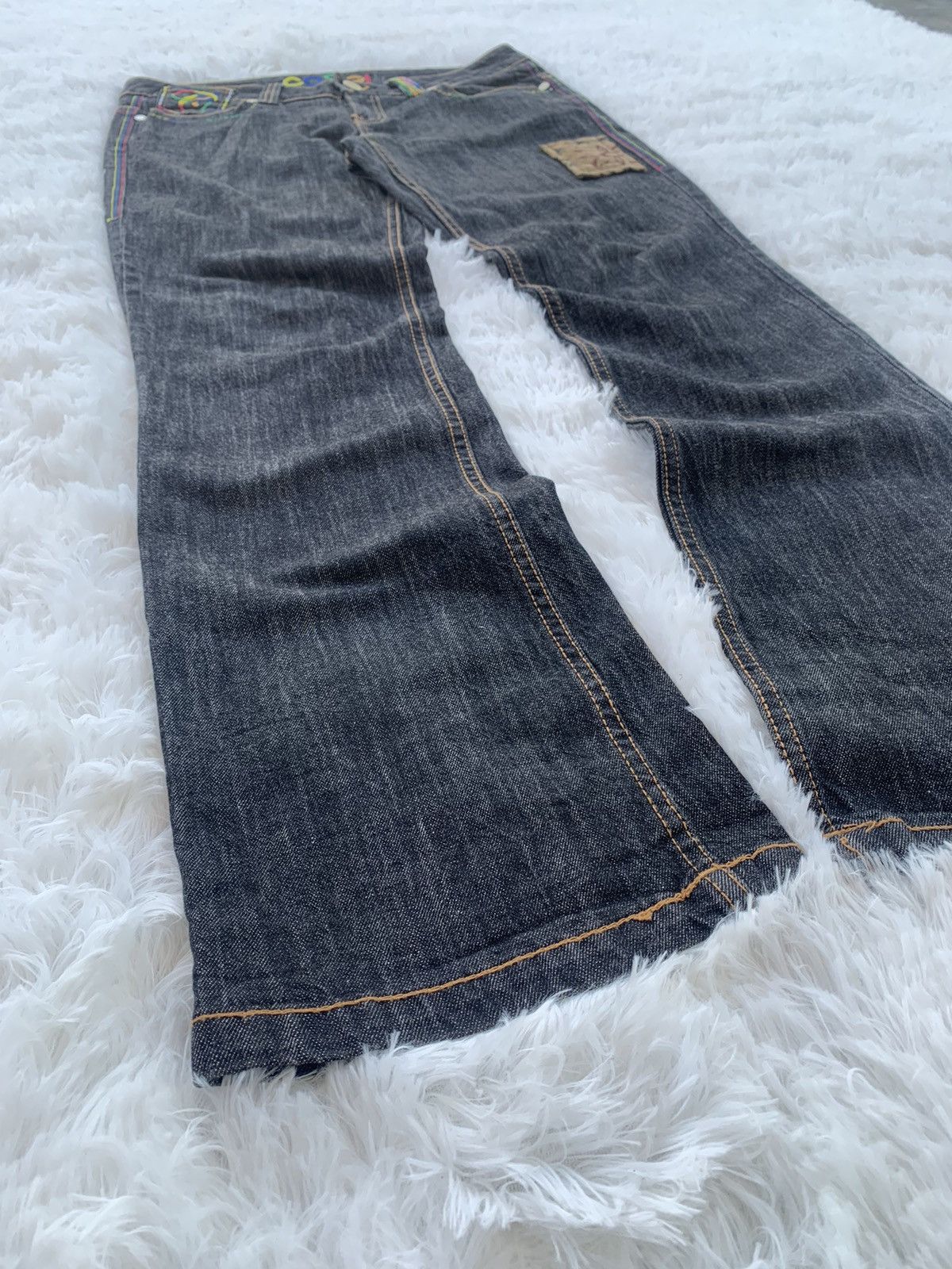 Rare Coogi Rainbow Stitch Flared Jeans
