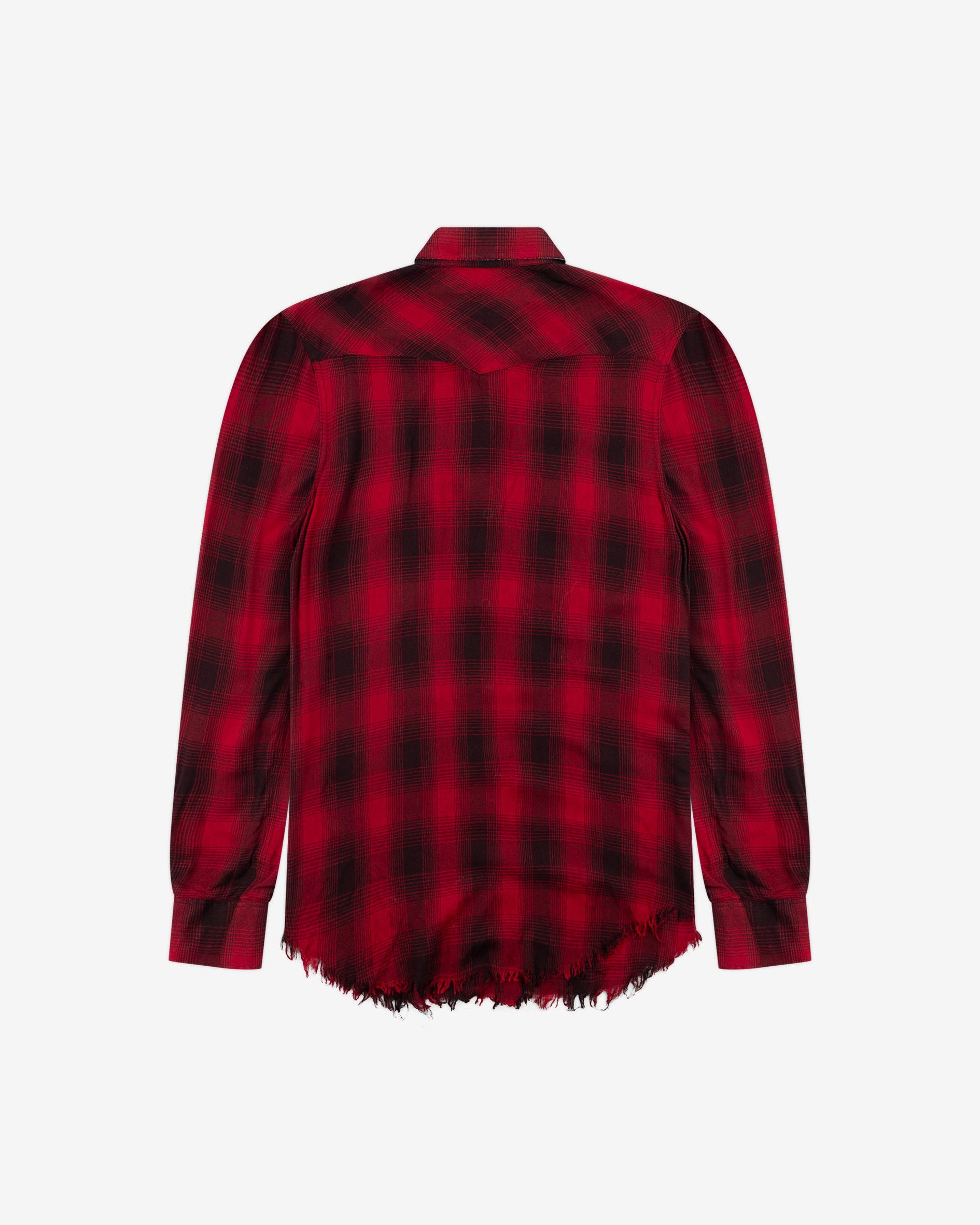 Saint Laurent Paris Red Checkered Flannel Shirt (SS16) Size US S / EU 44-46 / 1 - 3 Thumbnail