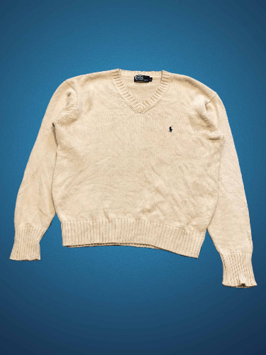 Polo Ralph Lauren Vintage Polo Ralph Lauren V Neck Sweater Size L Size US L / EU 52-54 / 3 - 1 Thumbnail