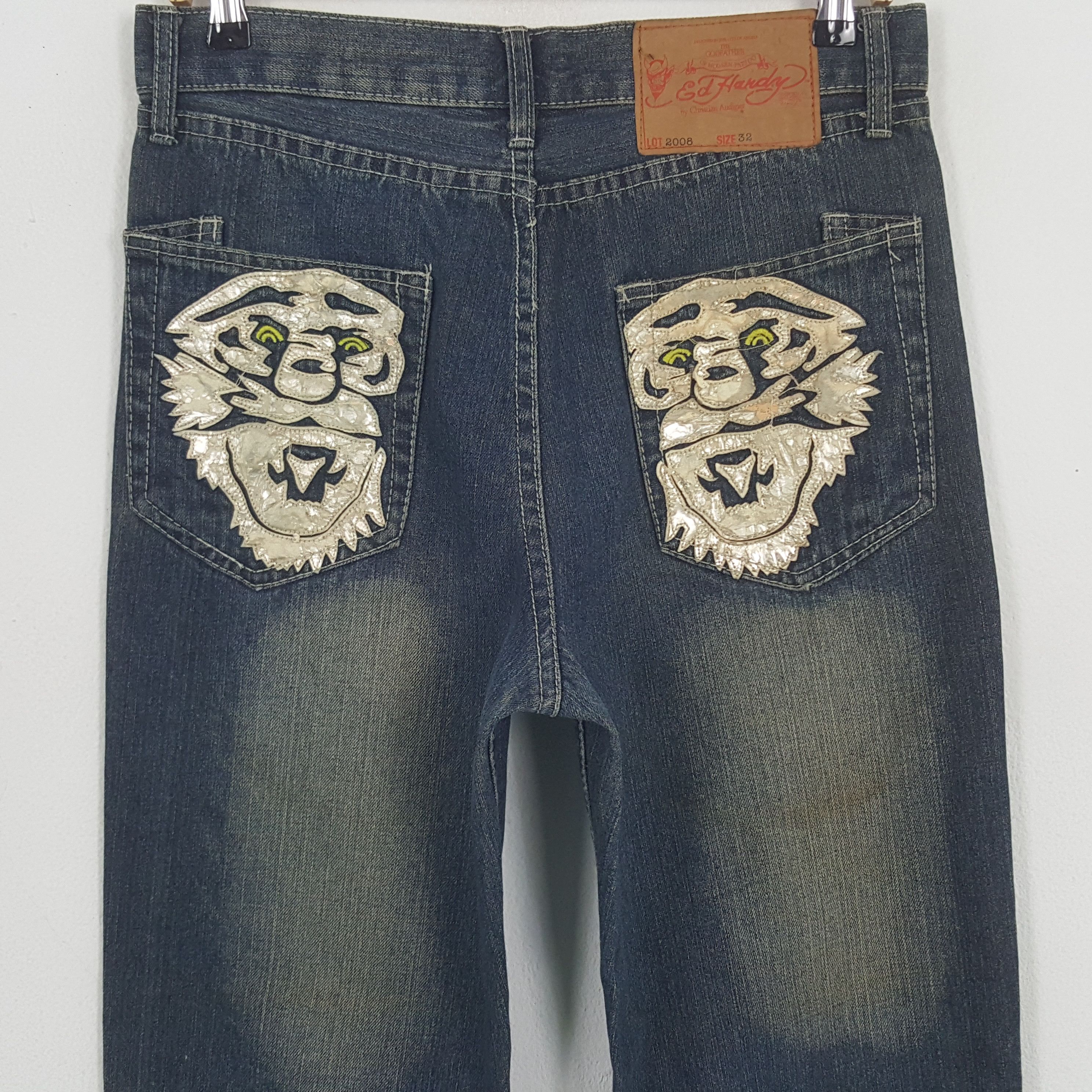 Christian Audigier × Ed Hardy × Vintage Vintage Ed Hardy By Christian Audiger American Denim Jeans Size US 30 / EU 46 - 5 Thumbnail