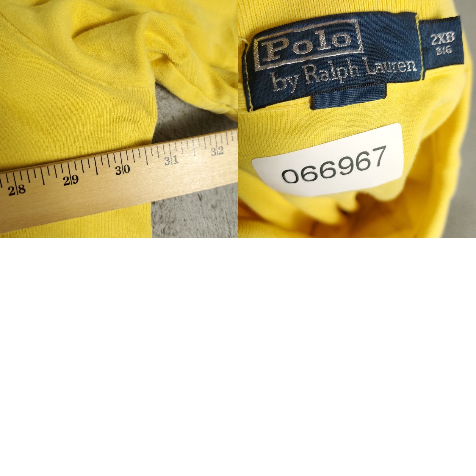 Ralph Lauren Ralph Lauren Polo Shirt Mens Big 2XB Yellow Short Sleeve Polo Shirt Golf Casual Button Logo, 100% Cotton, Machine Washable, Solid, Vintage: No Size US XXL / EU 58 / 5 - 8 Thumbnail