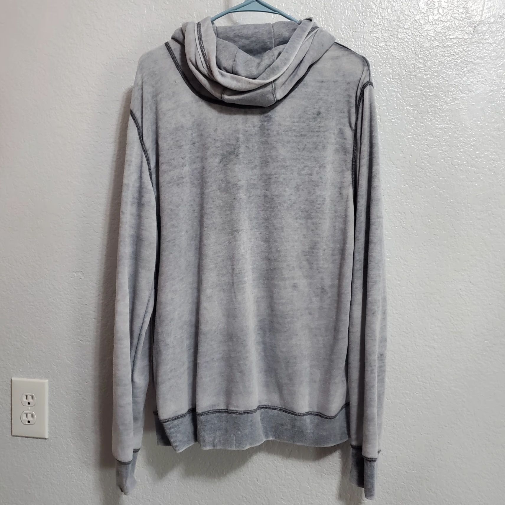 Vintage VINTAGE Robert Barakett Hoodie Mens L Gray Bellburns Long Sleeve Full Zip No Drawstring Size US L / EU 52-54 / 3 - 2 Thumbnail