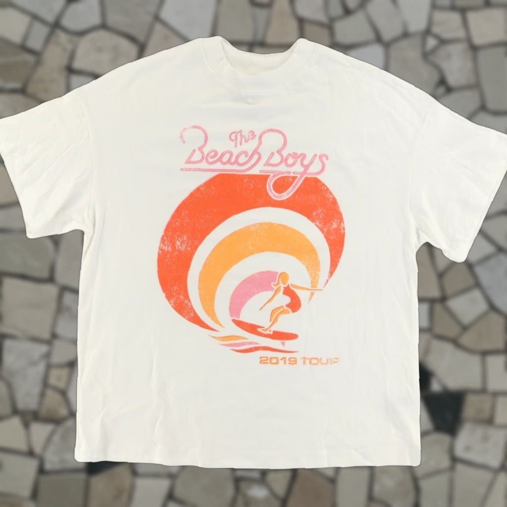 H&M H&M Beach Boys Heavy Cotton Solid T-Shirt White Men's S Size US S / EU 44-46 / 1 - 1 Thumbnail