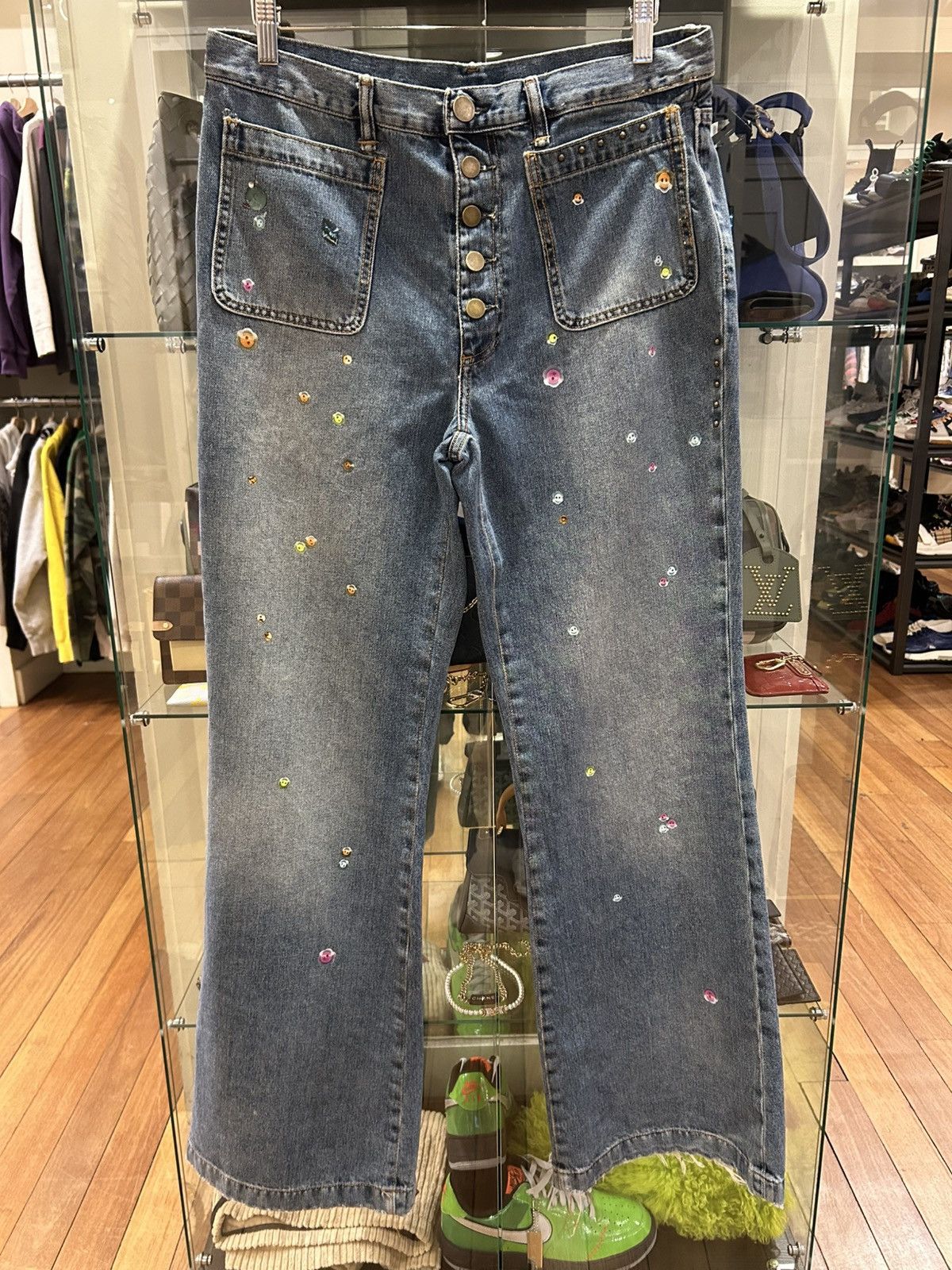 Acne Studios Acne Studios Printed Button Denim Jeans Size US 34 / EU 50 - 1 Thumbnail