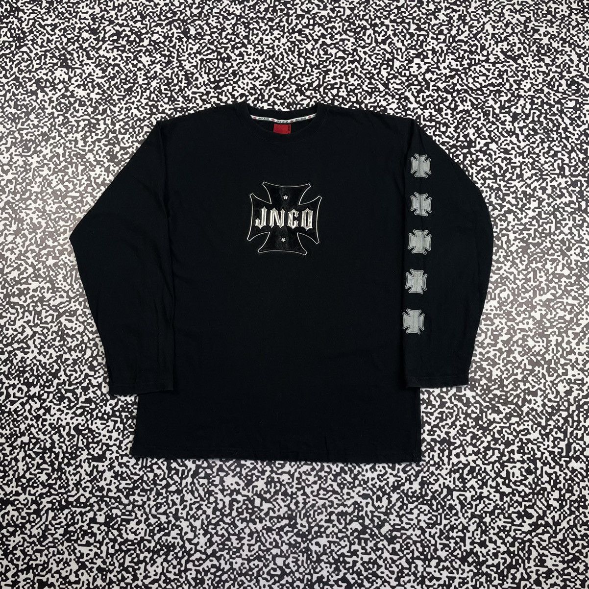 image of 90's Jnco Jeans Japanese Longsleeve Streetwear Style in Black, Men's (Size Large)