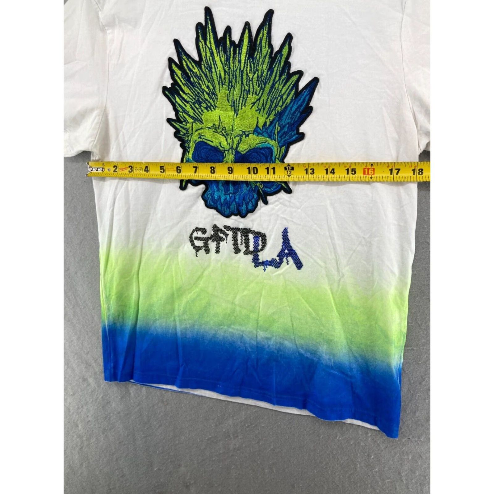 Vintage GFTD Mens TShirt Medium Skull Ombre Size US M / EU 48-50 / 2 - 3 Thumbnail
